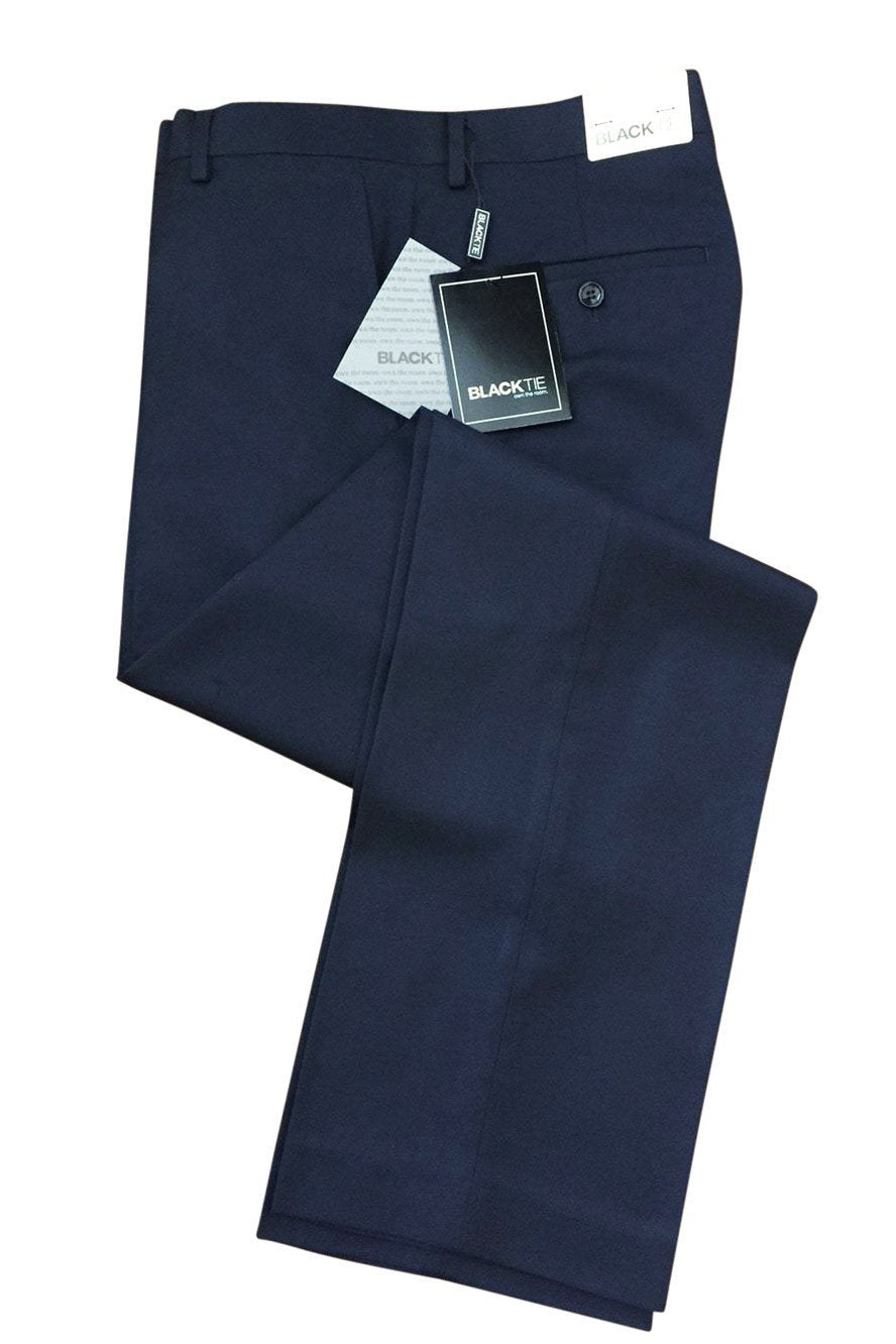 Smarty Pants women's cotton lycra ankle length blue color formal trouser