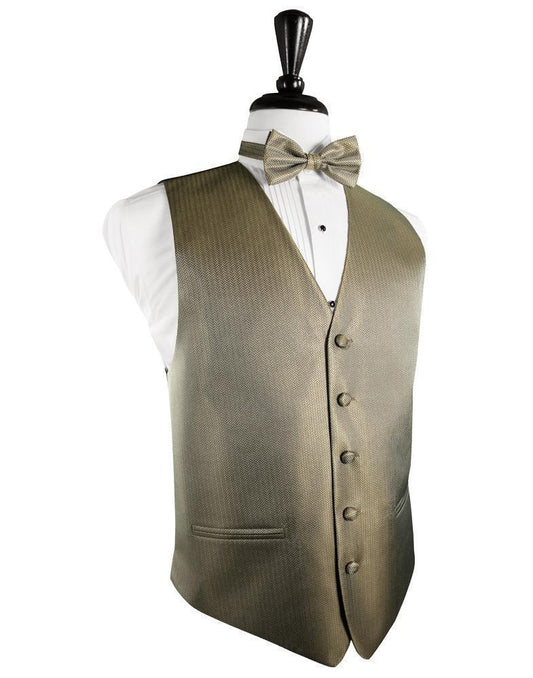 Herringbone Tuxedo Vest 7 - XS / Champagne - Chaleco 
