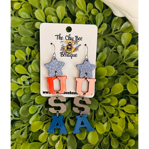 Patriotic Star & USA - The Chic Bee Boutique