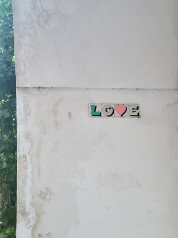 love sign on wall