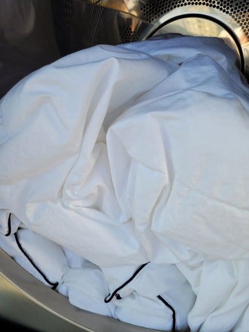 bedding in dryer