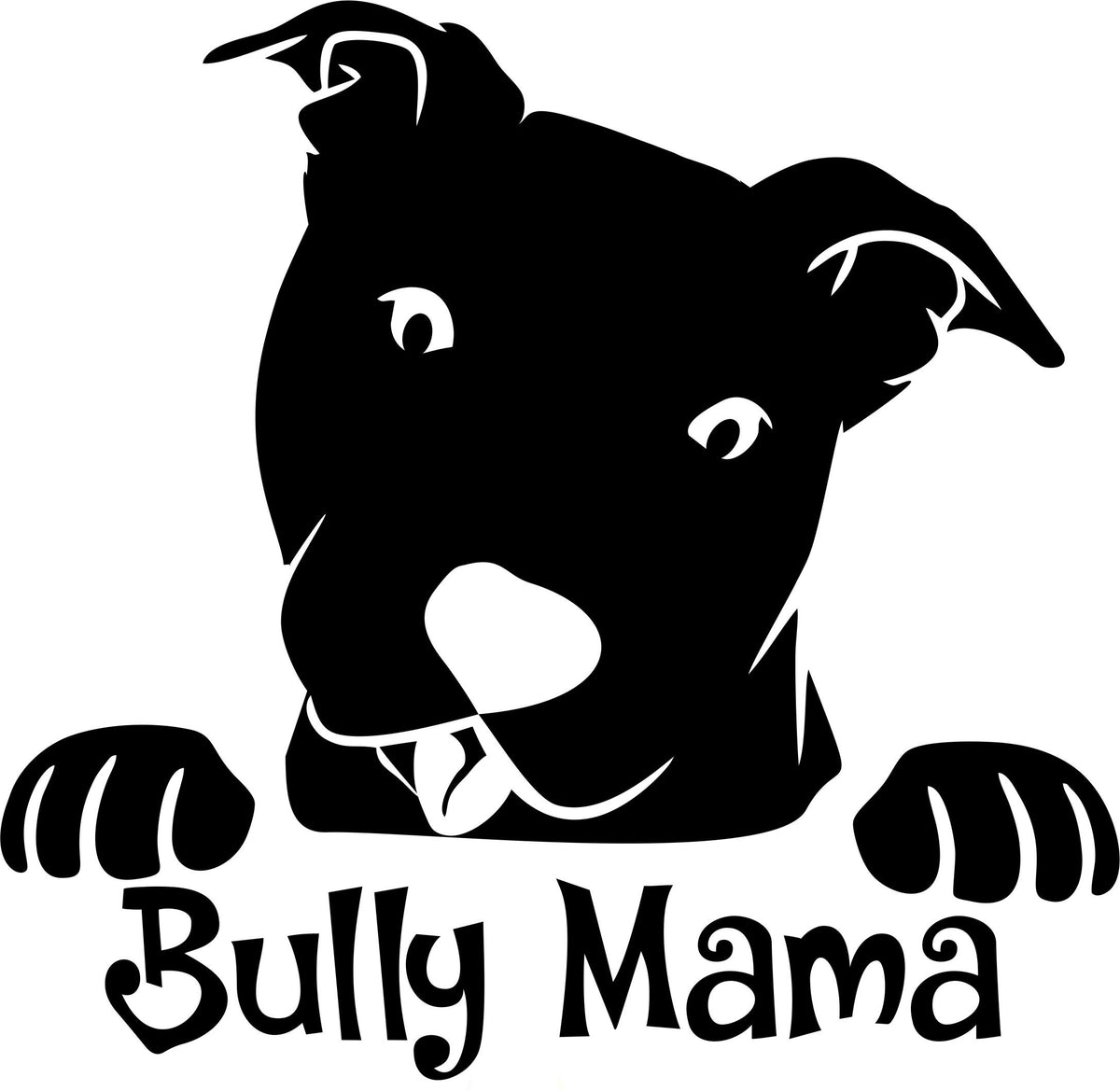 Pitbull Decal - Peek a Boo Smiley Pit Bull Bully Mama Dog Looking out ...