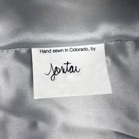 Jontae Huffman signed care tag signature on silk lining