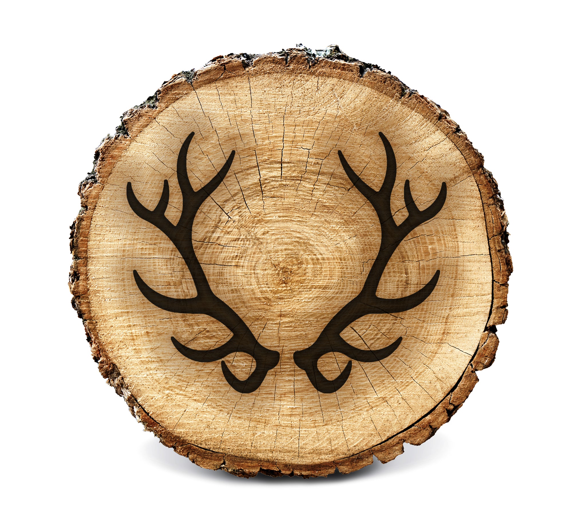 wood burning stencil antlers elk lumberjack tools