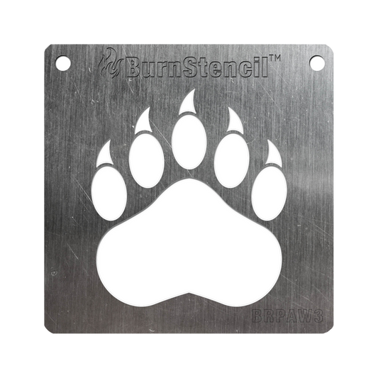 wolf paw print stencil