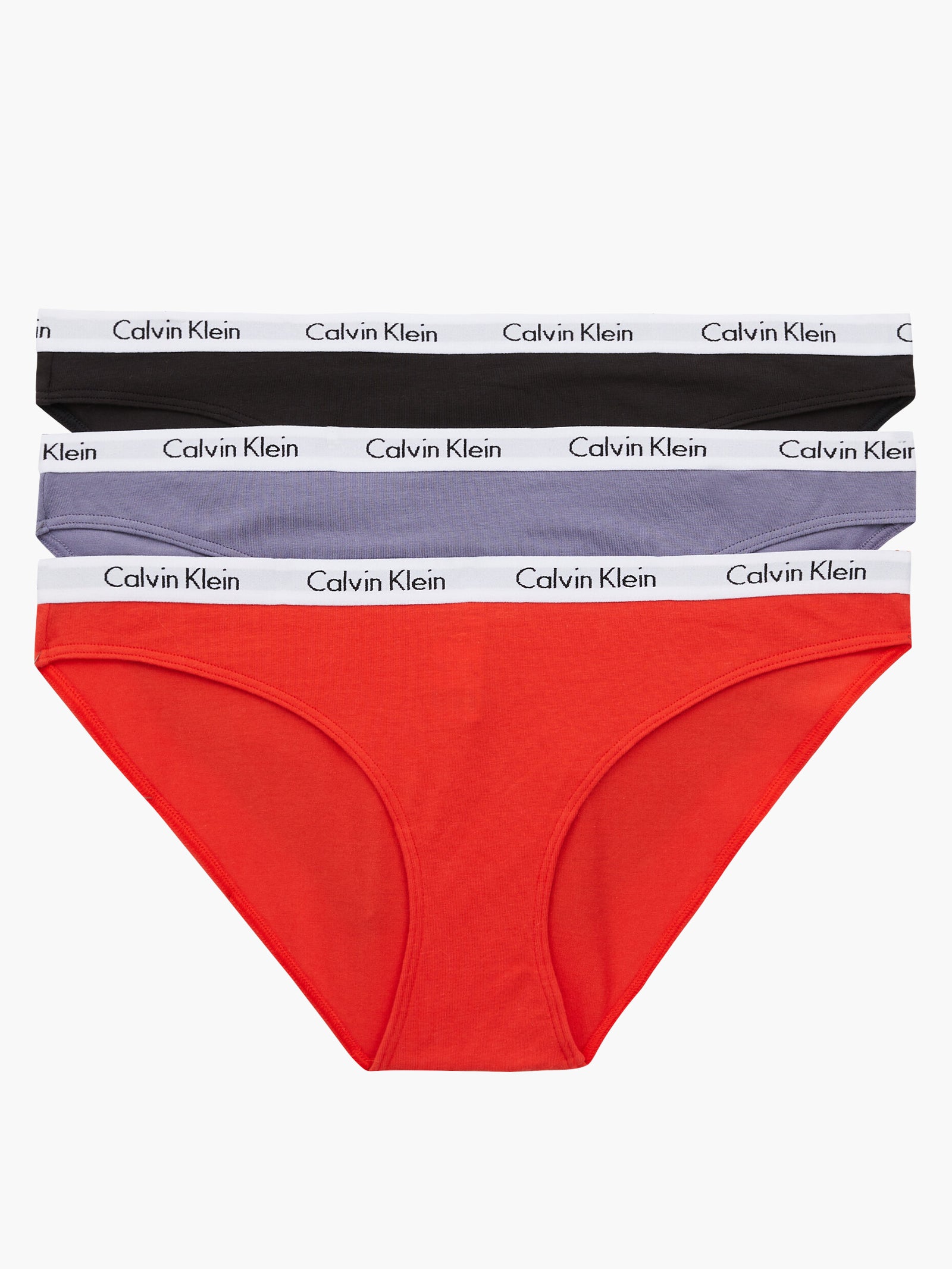 3 Pack of Carousel Bikini Brief in Black, Blue & Red