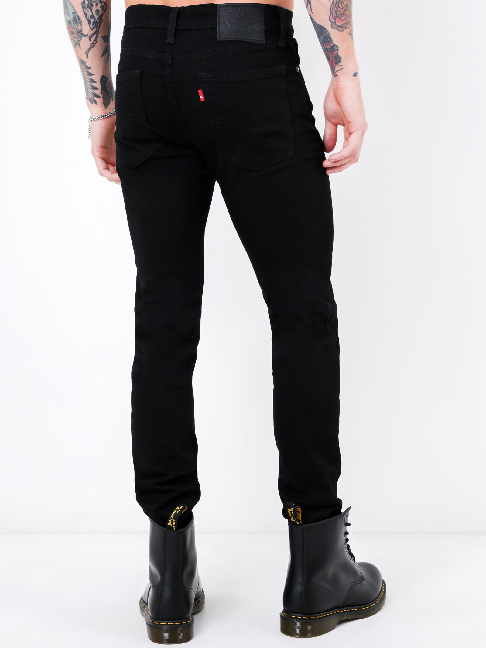 510 Skinny Fit Jeans in Nightshine Black Denim - Glue Store