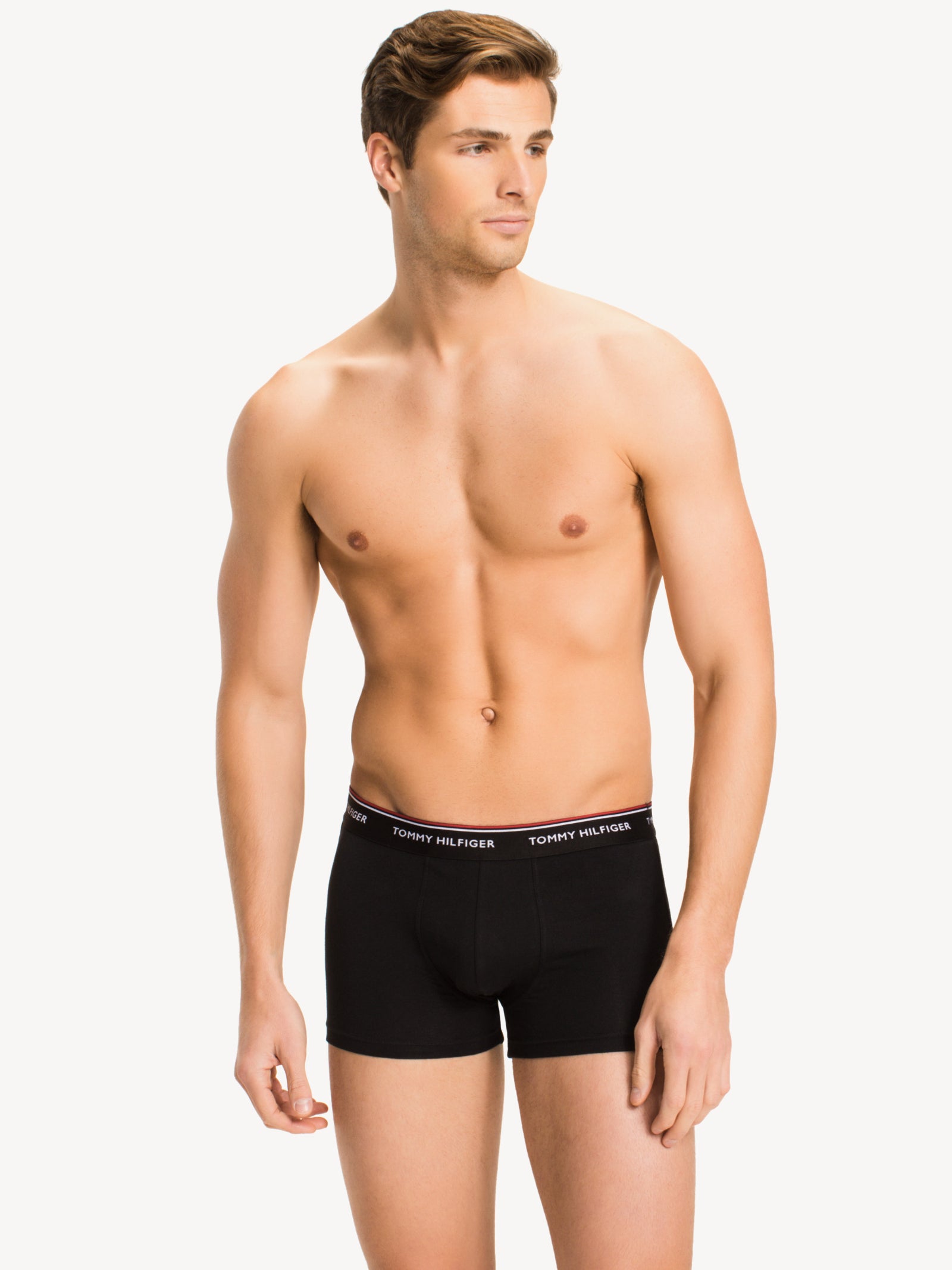 3 Pairs of Low Rise Boxer Briefs in Black