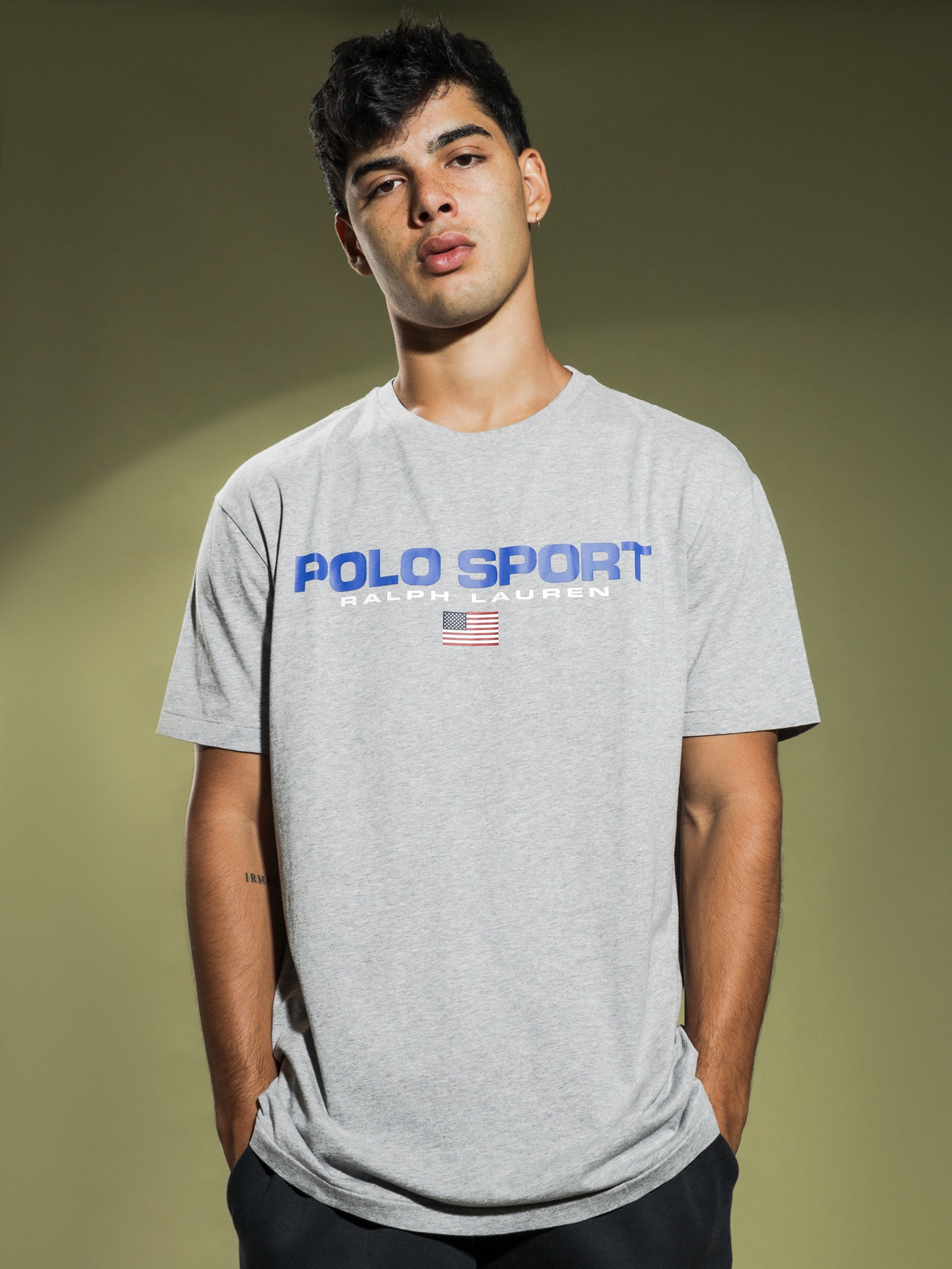 grey polo sport t shirt