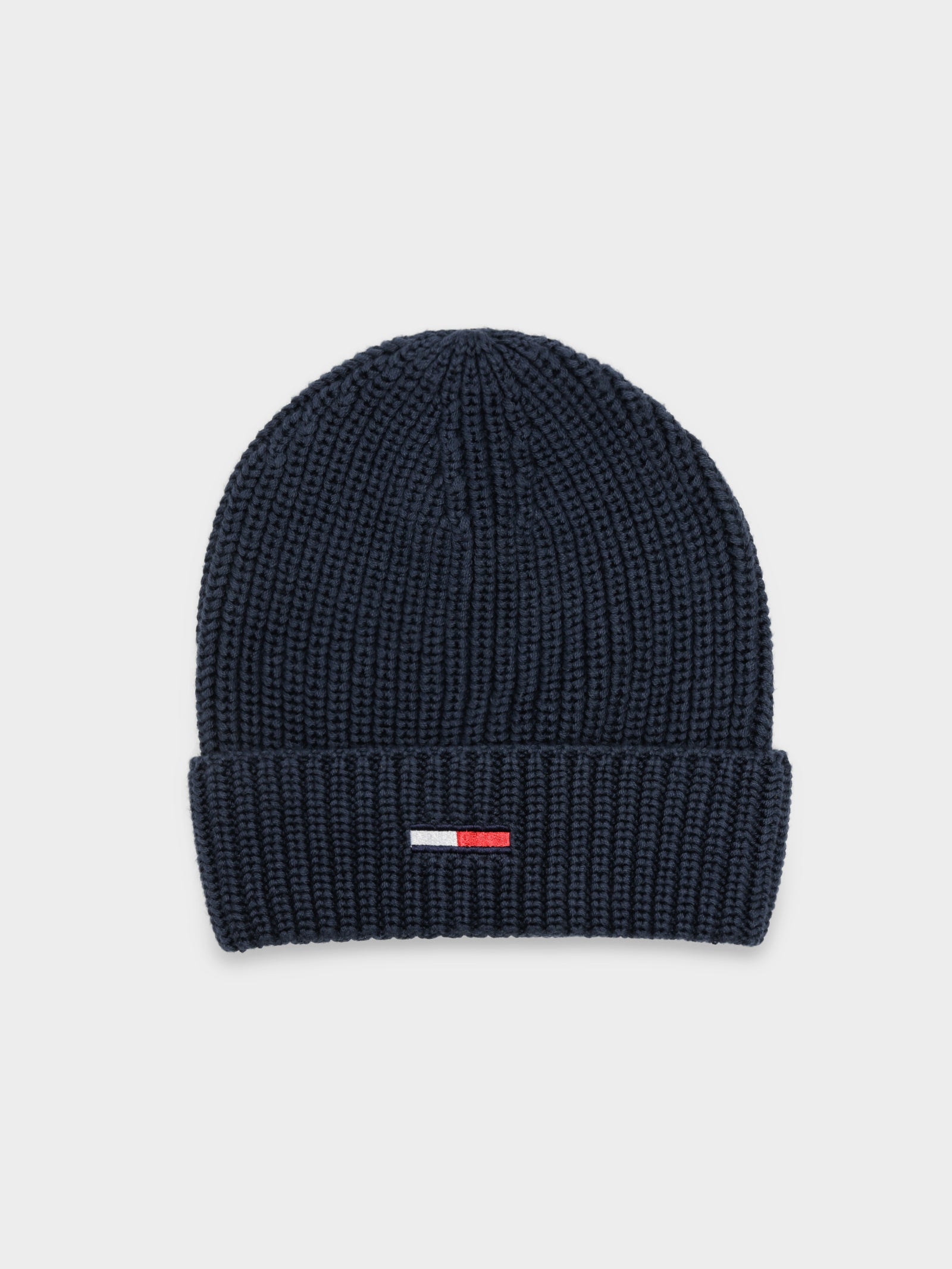 Basic Flag Rib Beanie in Navy