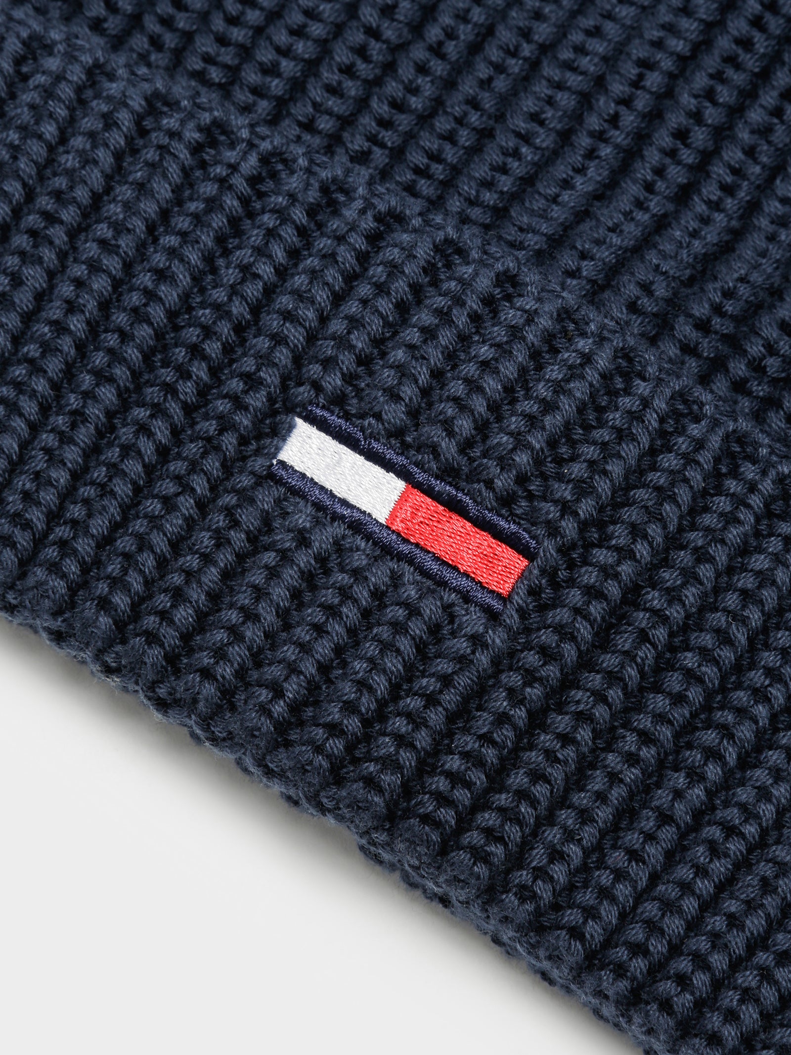 Basic Flag Rib Beanie in Navy