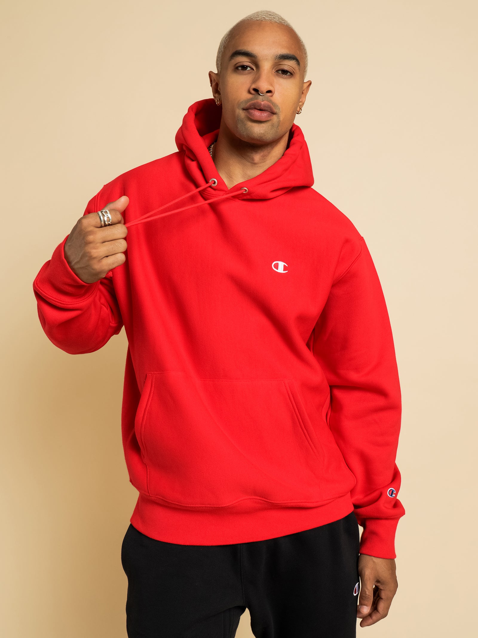 Champion Life Men's Reverse Weave Pullover Hoodie, Team Red Small |