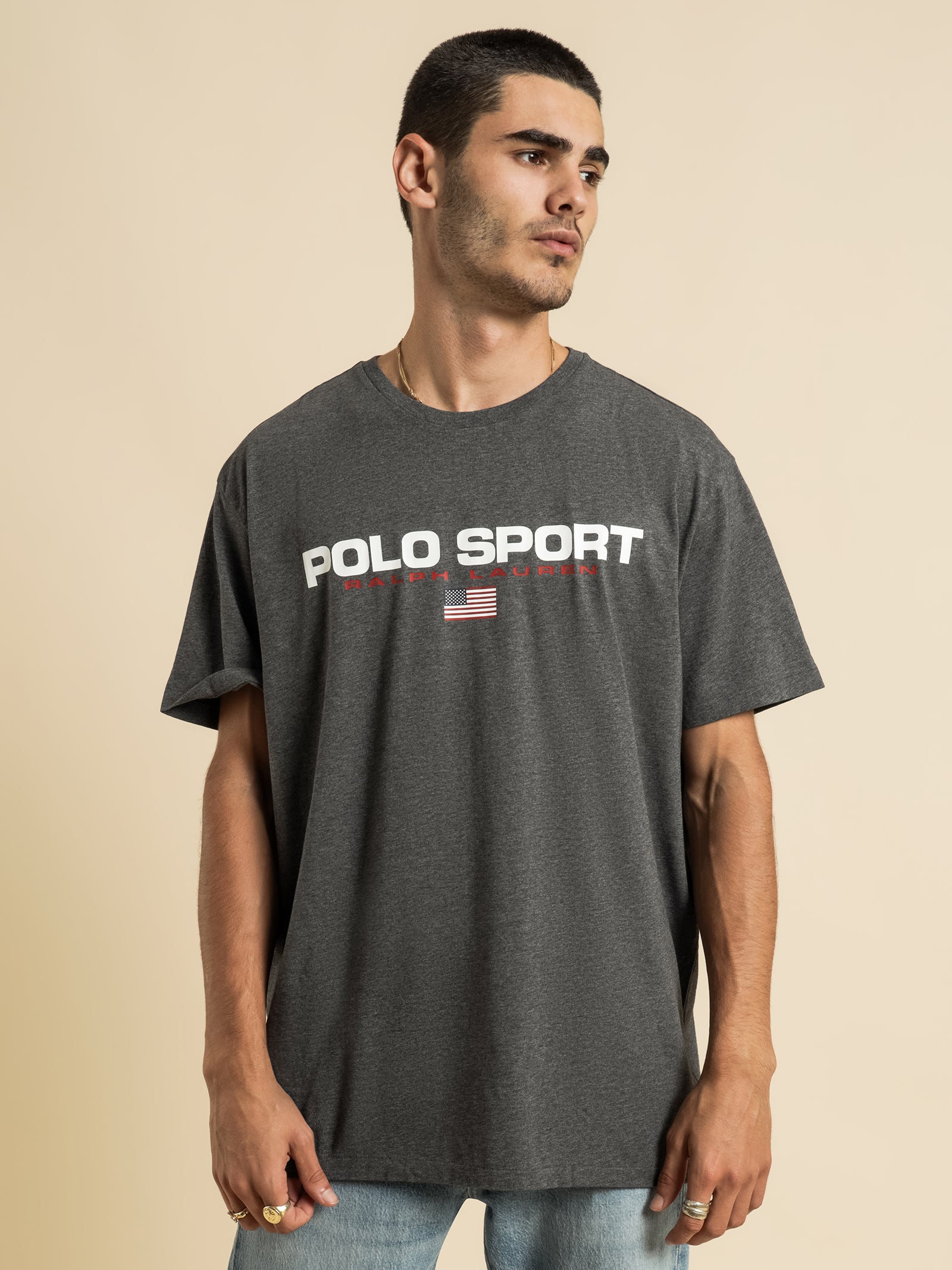 polo sport grey t shirt