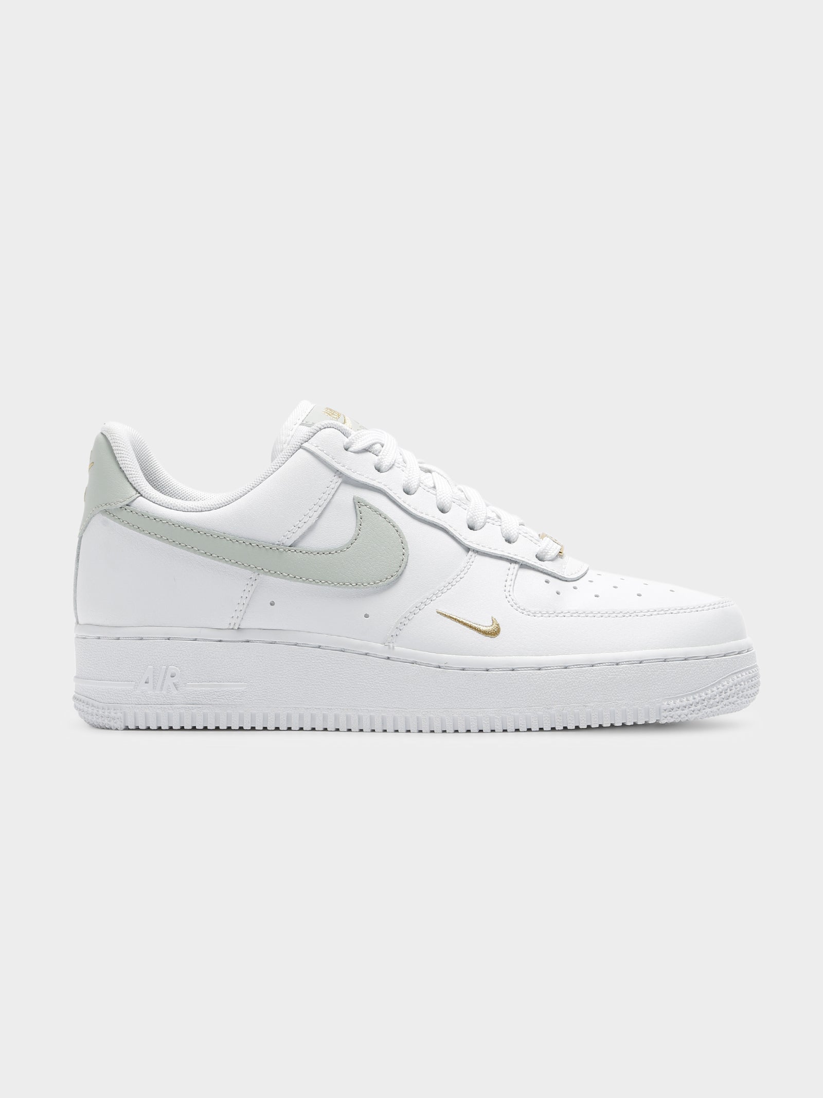 white nike air force 1 with grey tick