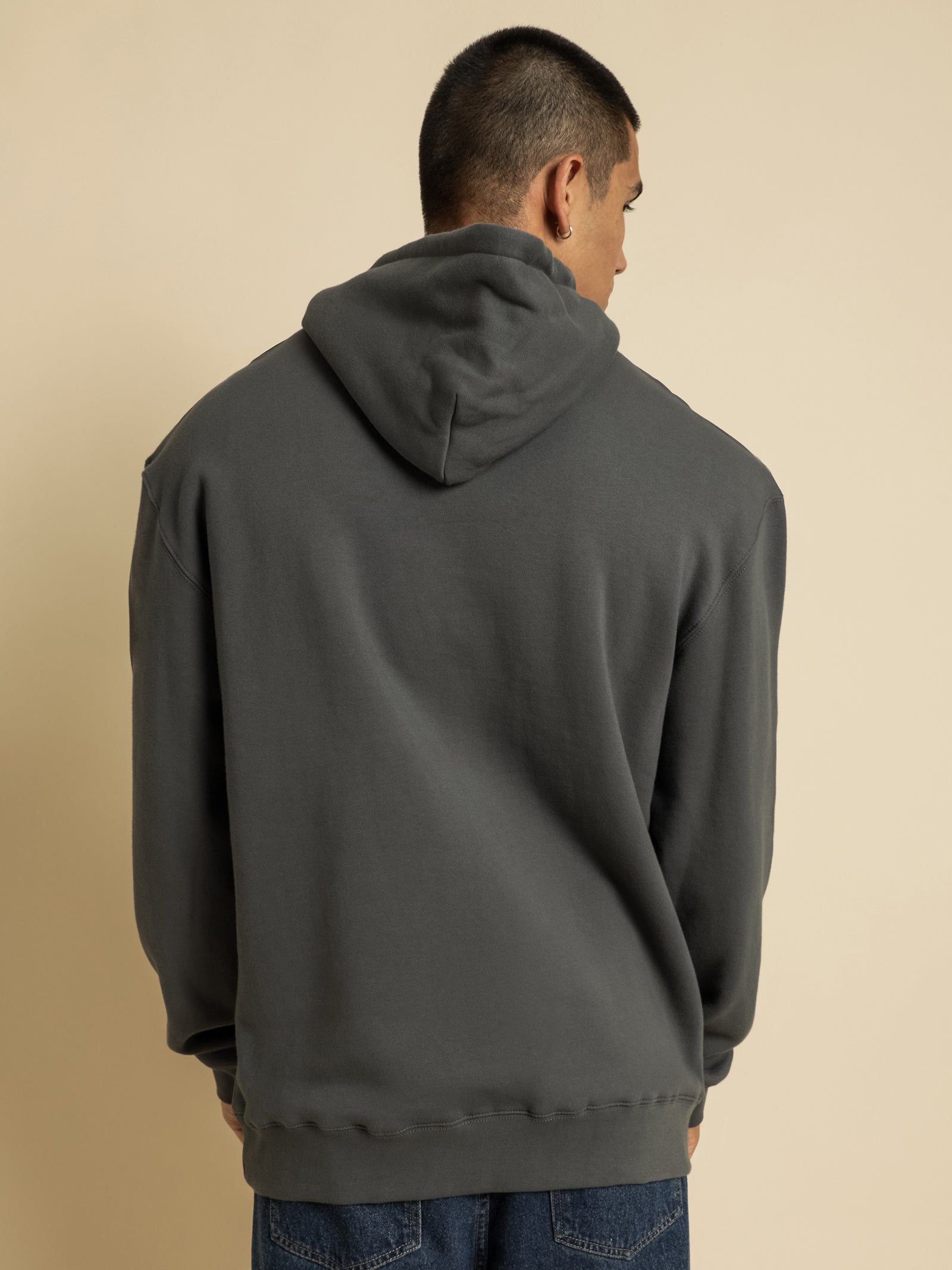 91 Slanted Logo Hoodie in Grey