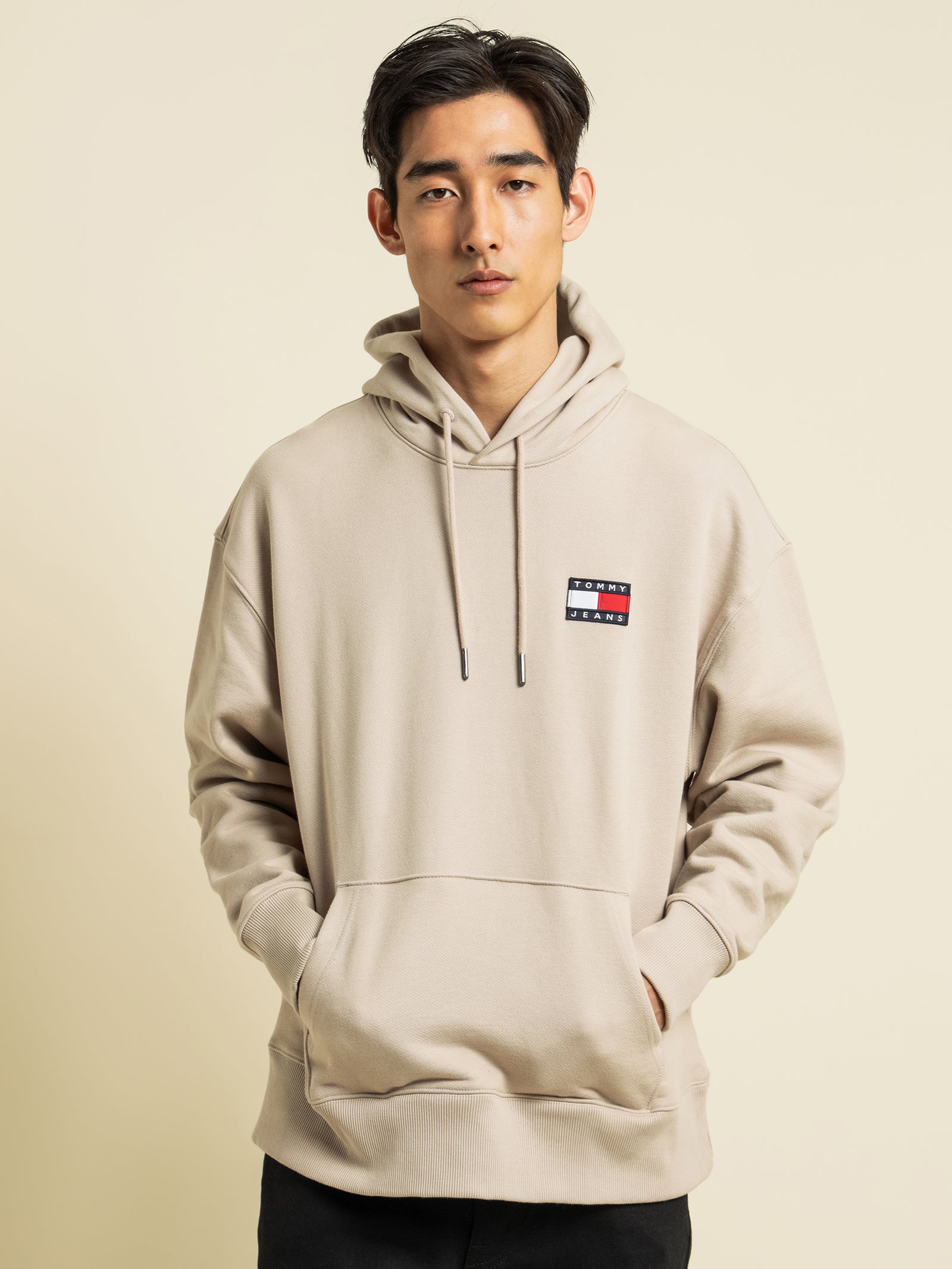 tommy hoodie beige