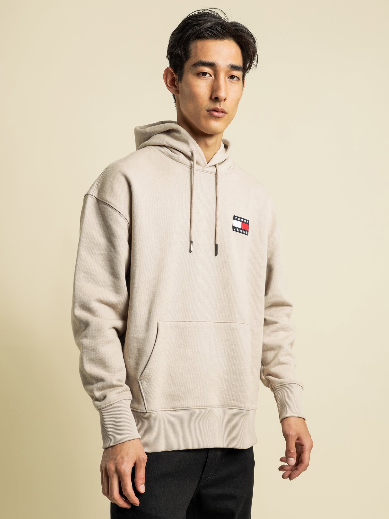 tommy hoodie beige