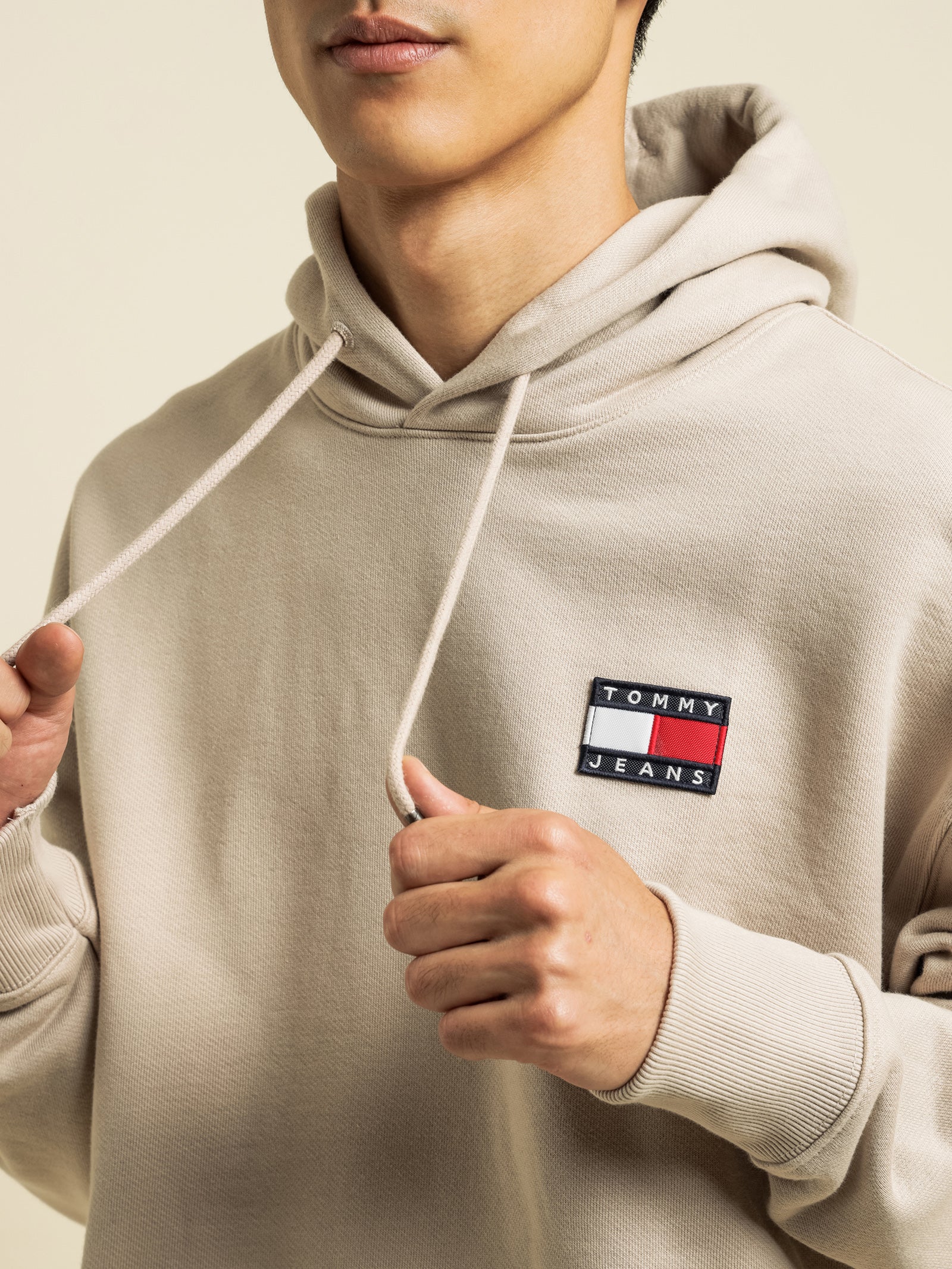 tommy hoodie beige