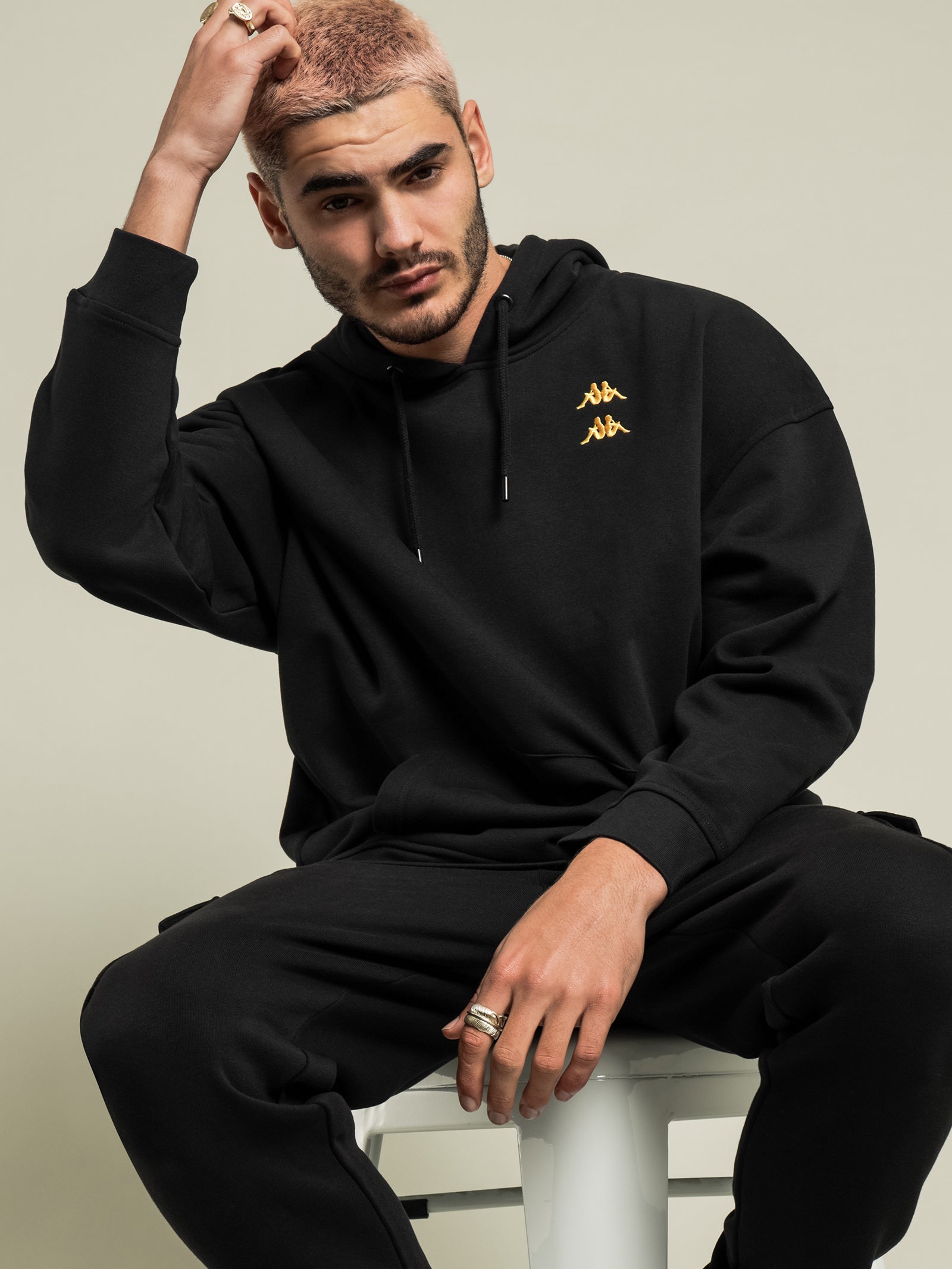 Authentic Diran Hoodie in Black & Gold