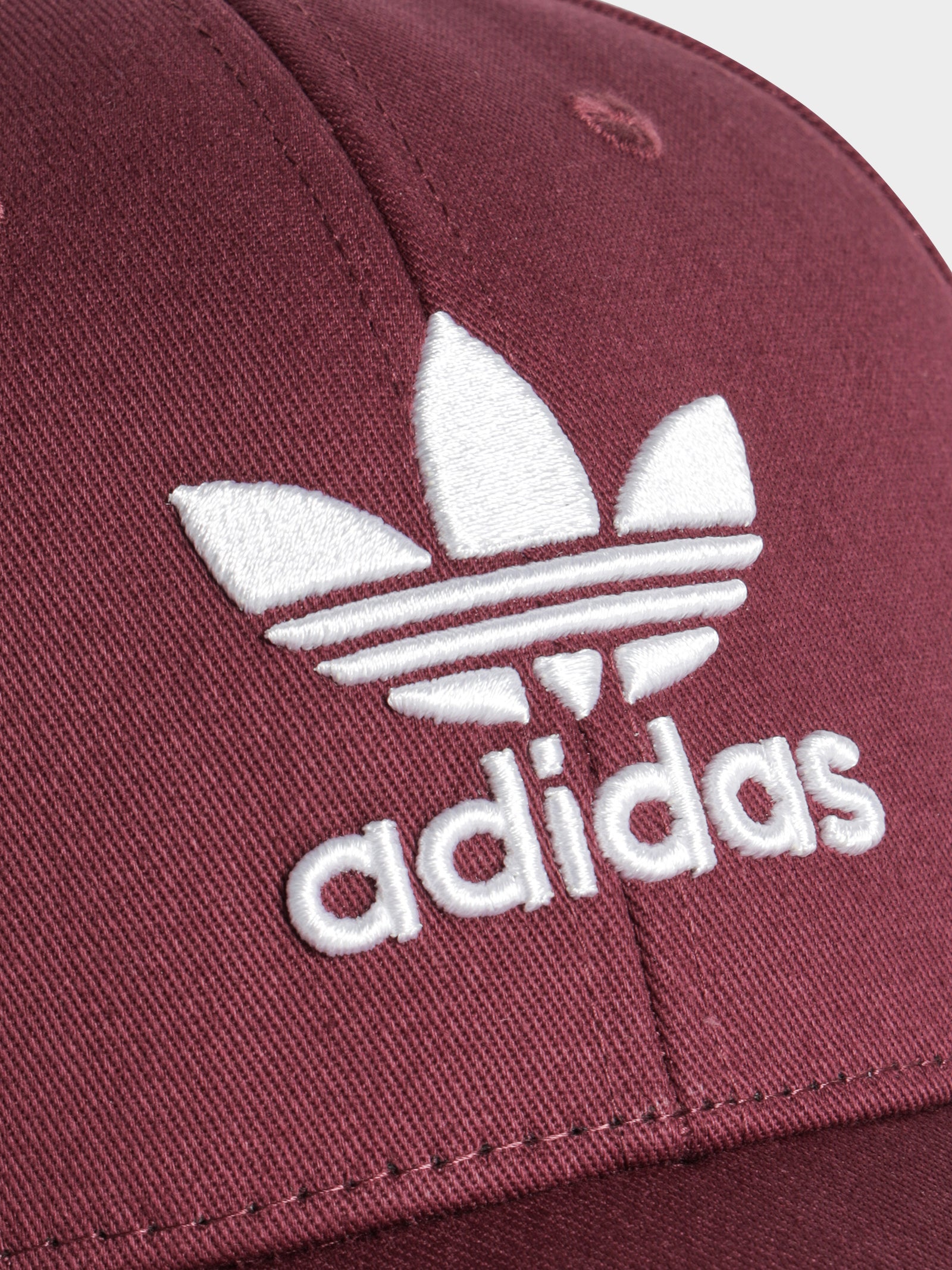 Baseball Class Trefoil Cap in Burgundy