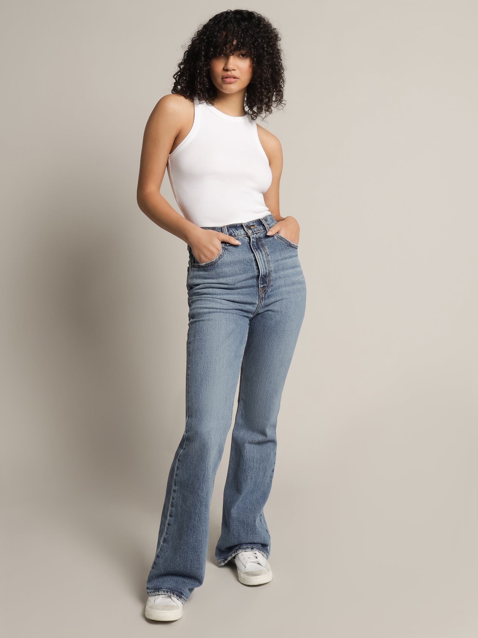 70s High Flare Jeans in Sonoma Walks