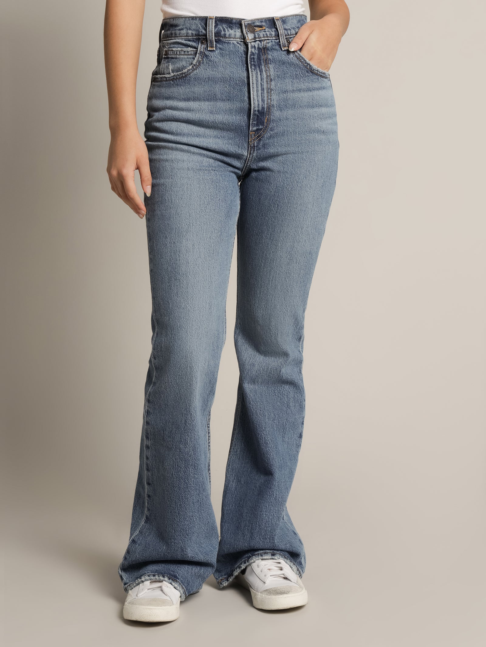 70s High Flare Jeans in Sonoma Walks - Glue Store