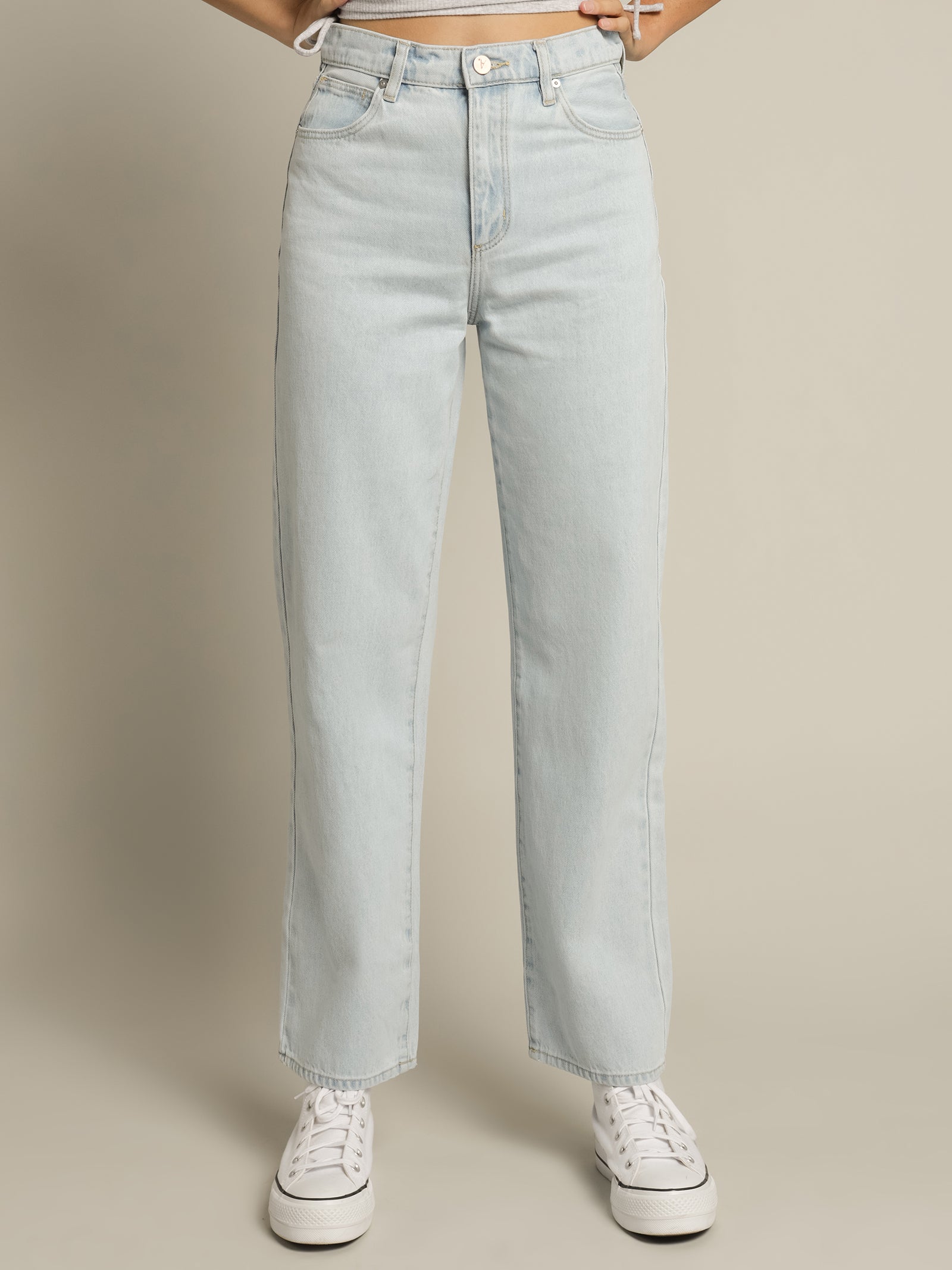 A Slouch Jeans in Bleached Stone Blue