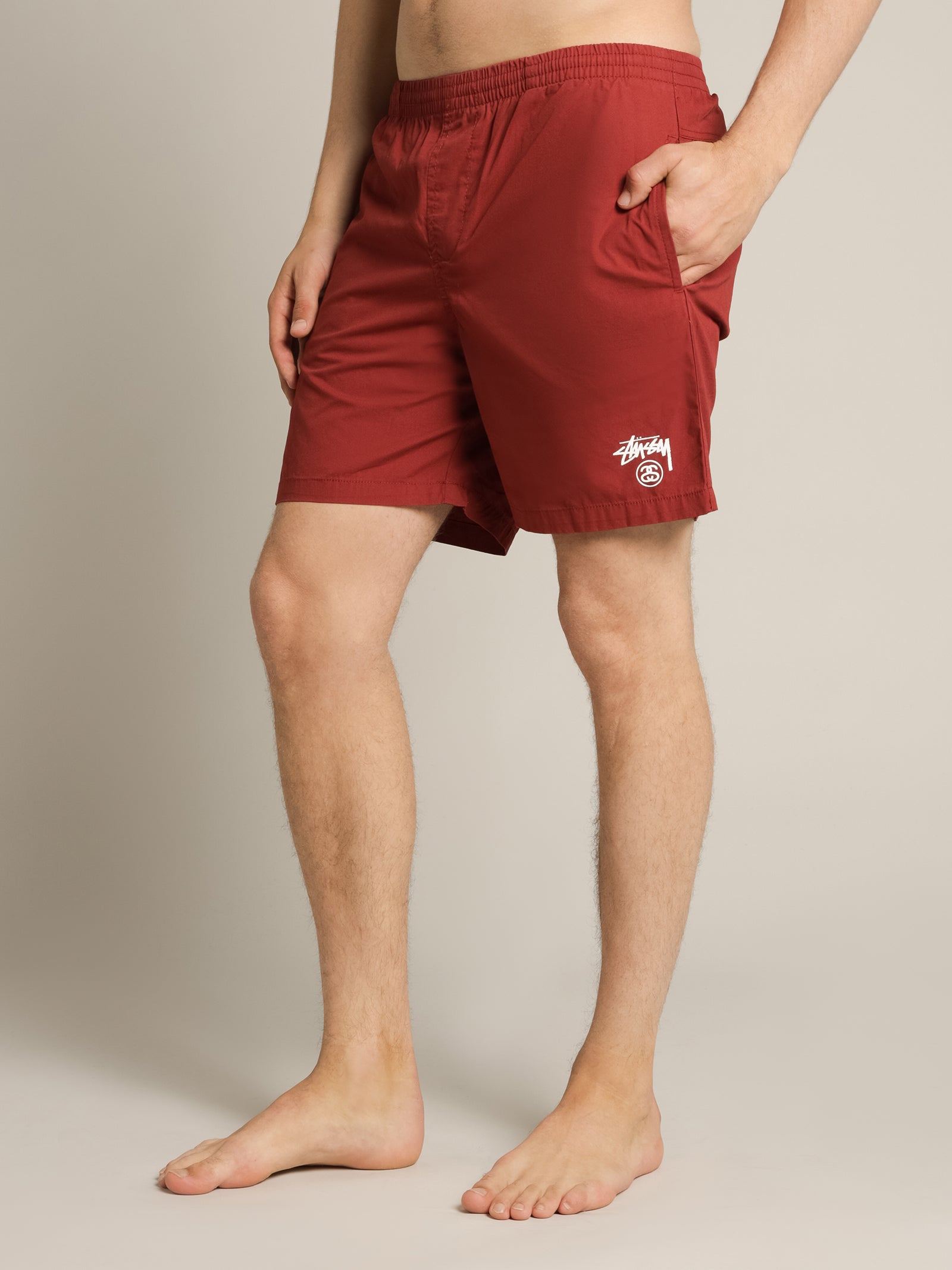 Basic Stock Beach Short in Mocha