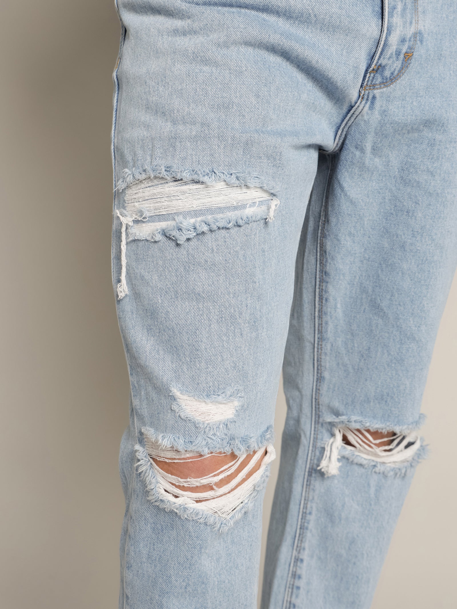 Chopped Straight Leg Jeans in Walkman Rip - Glue Store