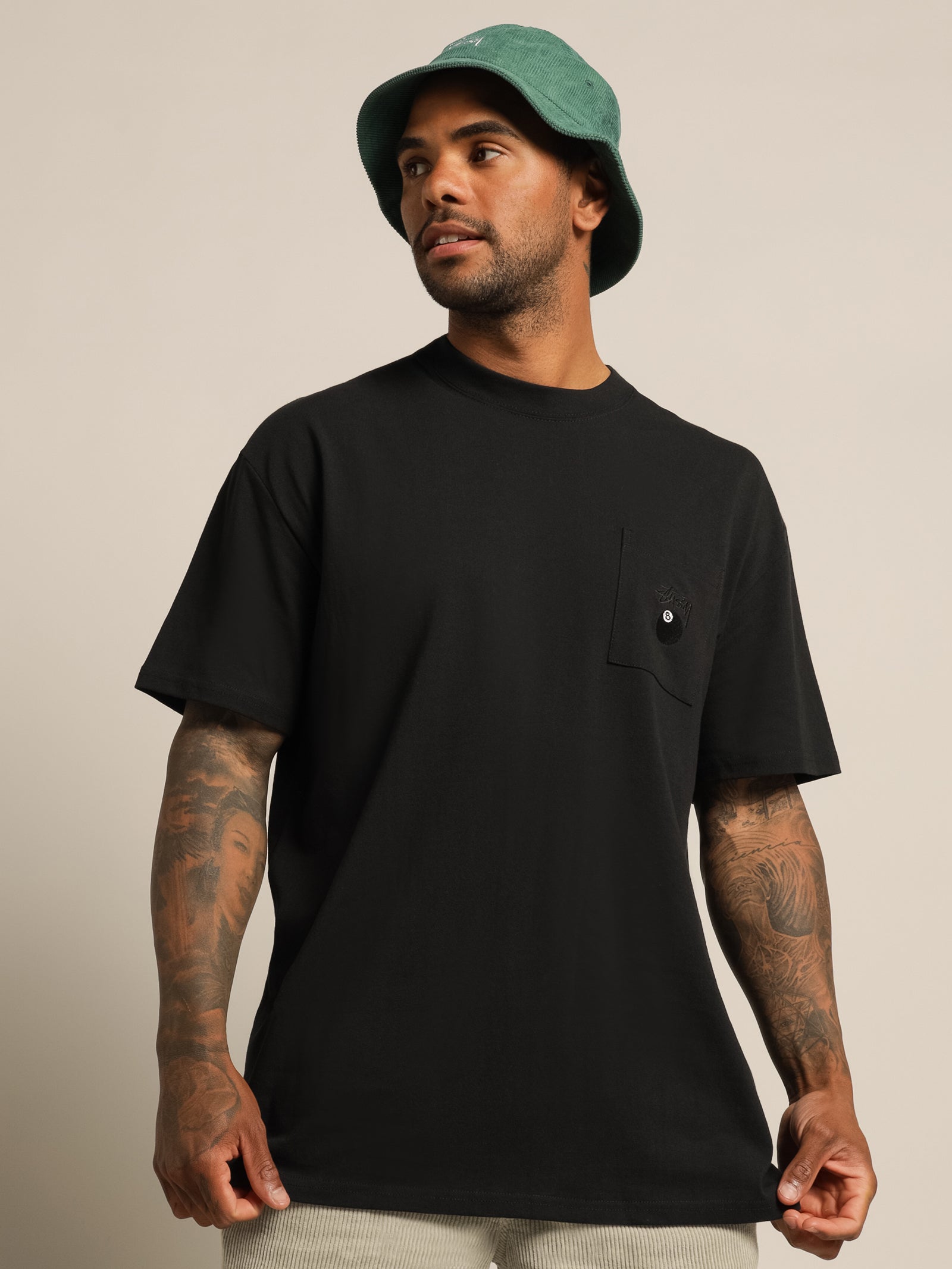 8 Ball Heavyweight T-Shirt in Black