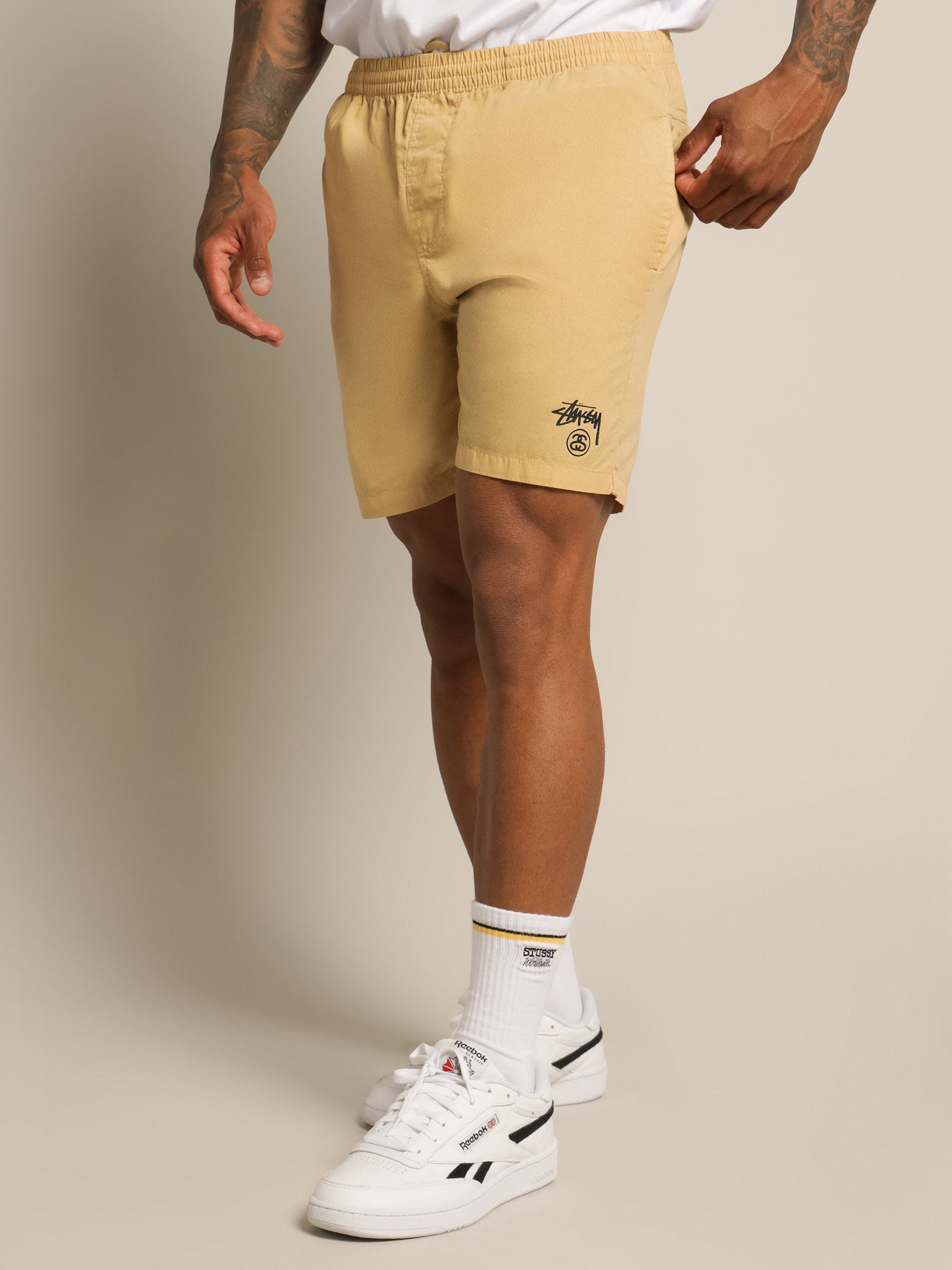 Basic Stock Beachshort in Light Tan