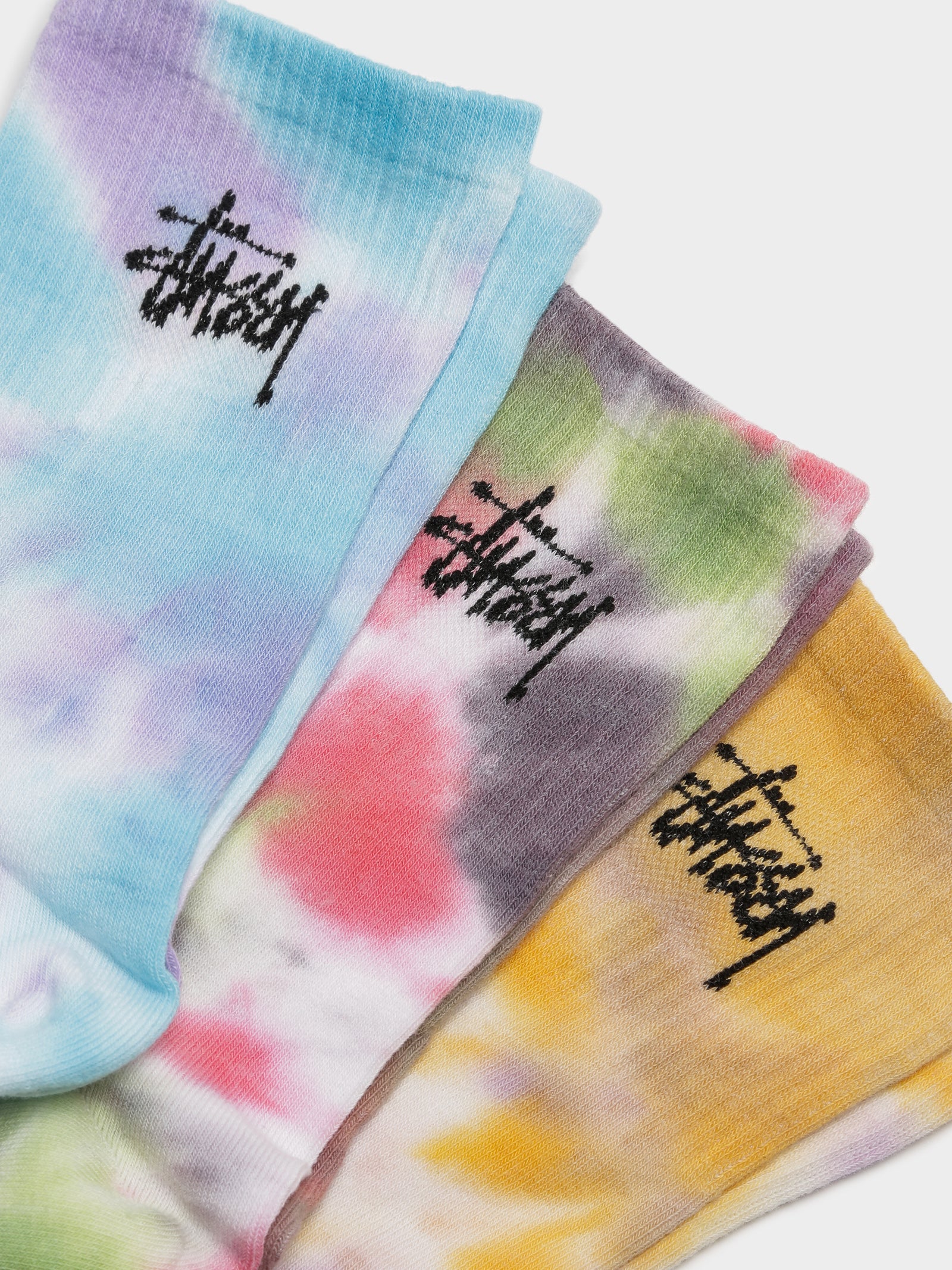 3 Pairs of Tie Dye Socks in Multi