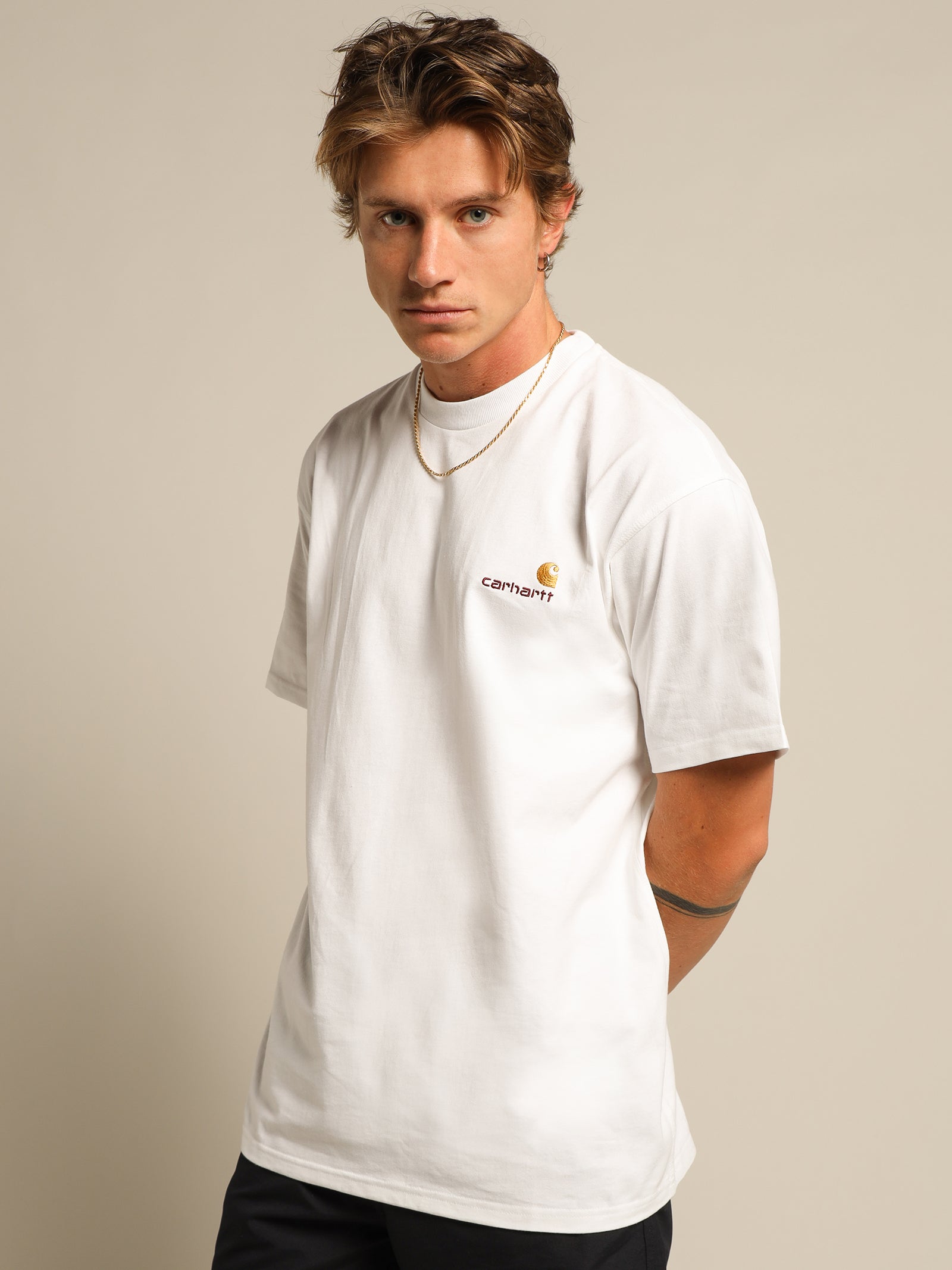 American Script T-Shirt in White