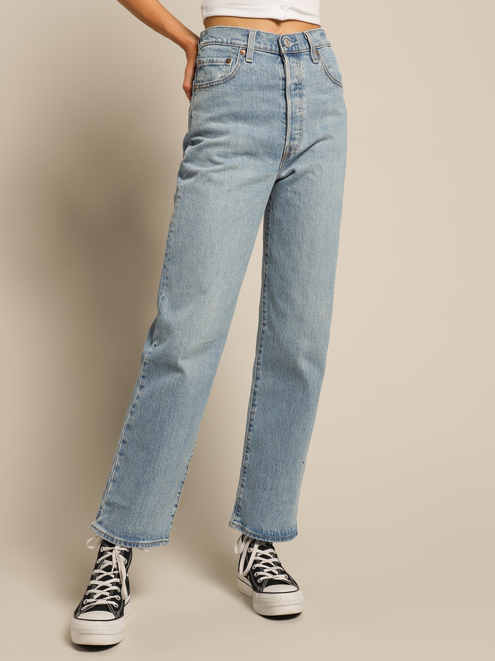 Ribcage Straight Jeans in Tango Gossip - Glue Store