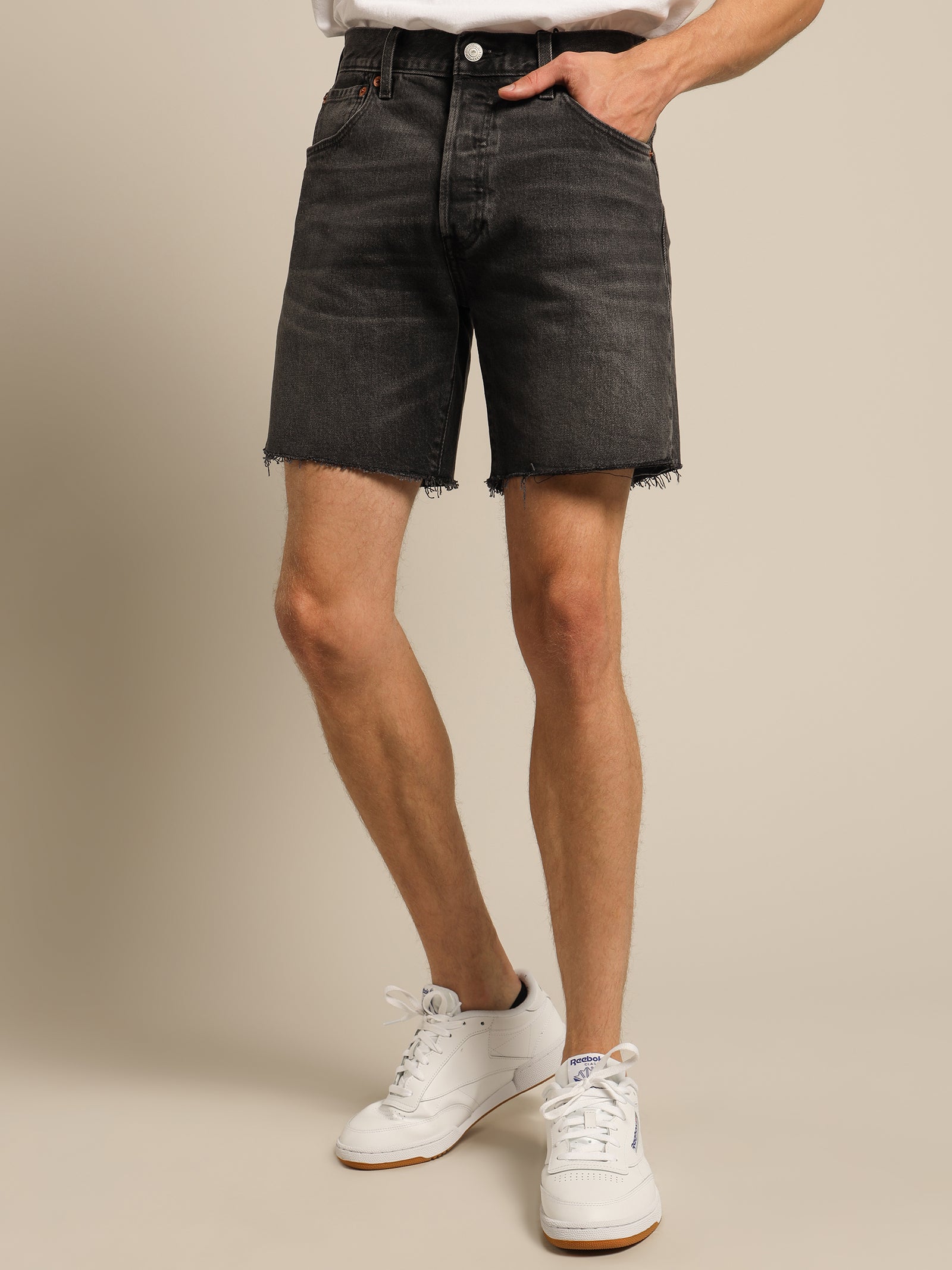 501 93' Cut Off Denim Shorts in It's Time Black