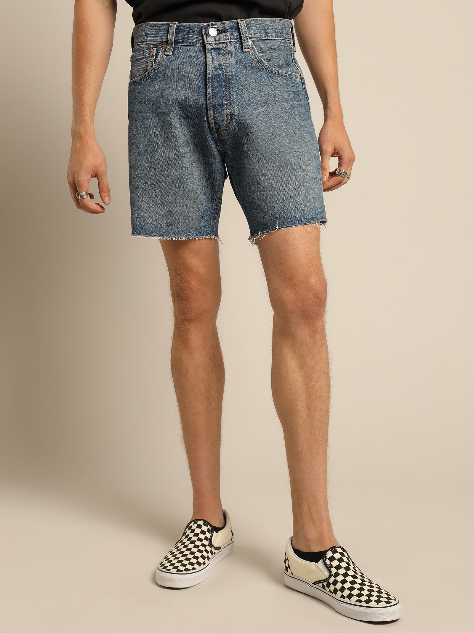 501 93' Cut Off Denim Shorts in Good Liar Blue