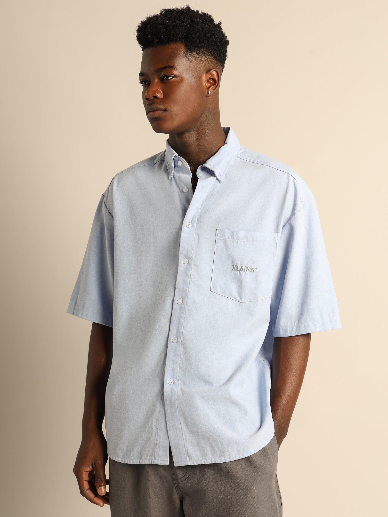 91 Oxford Short Sleeve Shirt in Blue