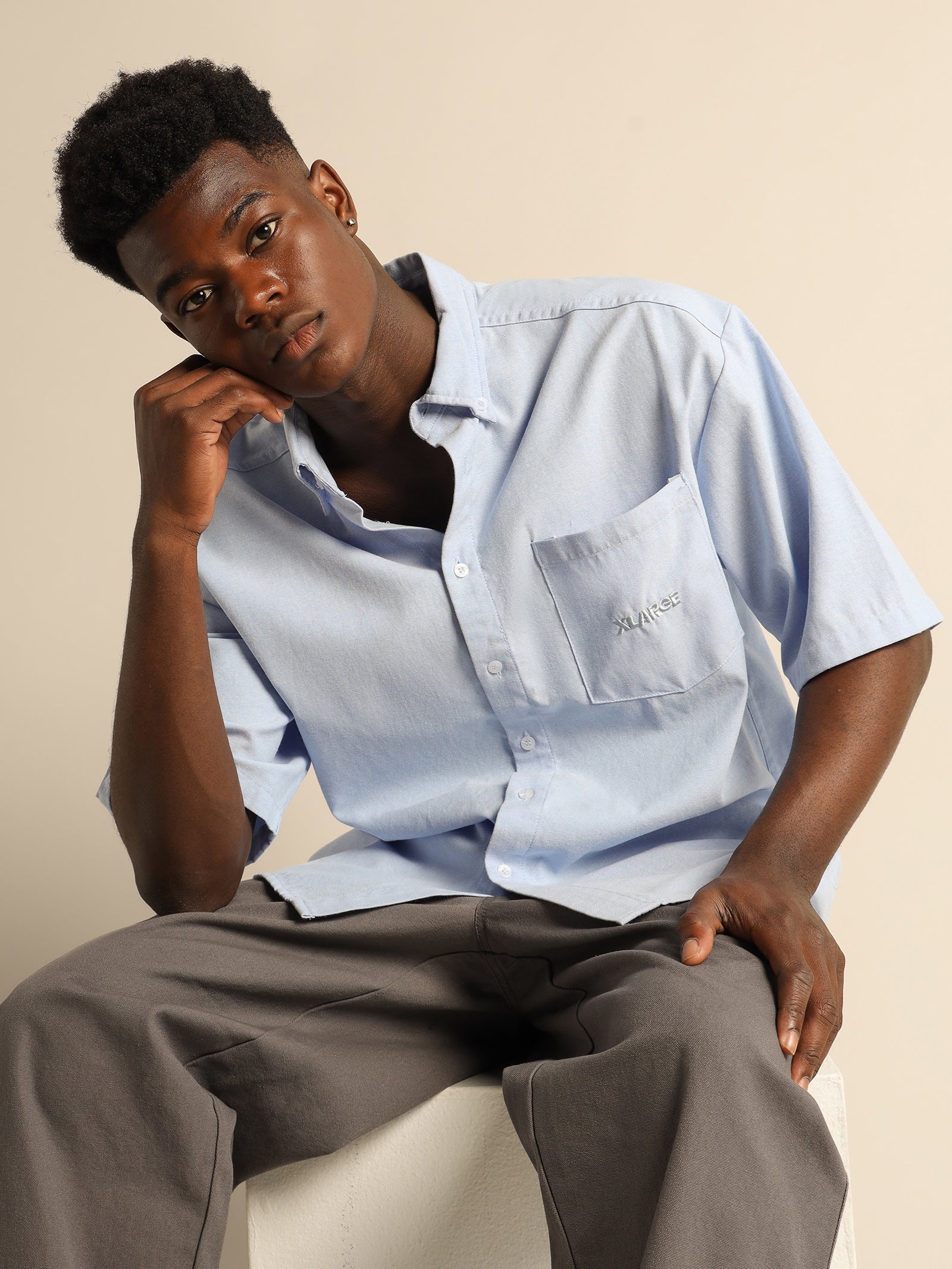 91 Oxford Short Sleeve Shirt in Blue