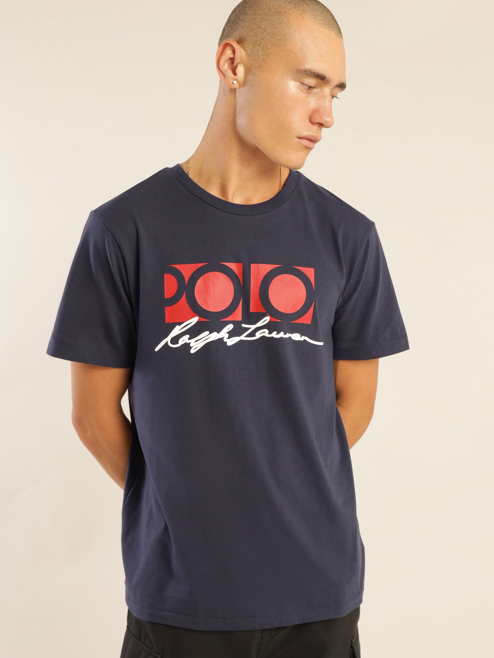 Polo Sport Logo T-Shirt in Newport Navy - Glue Store