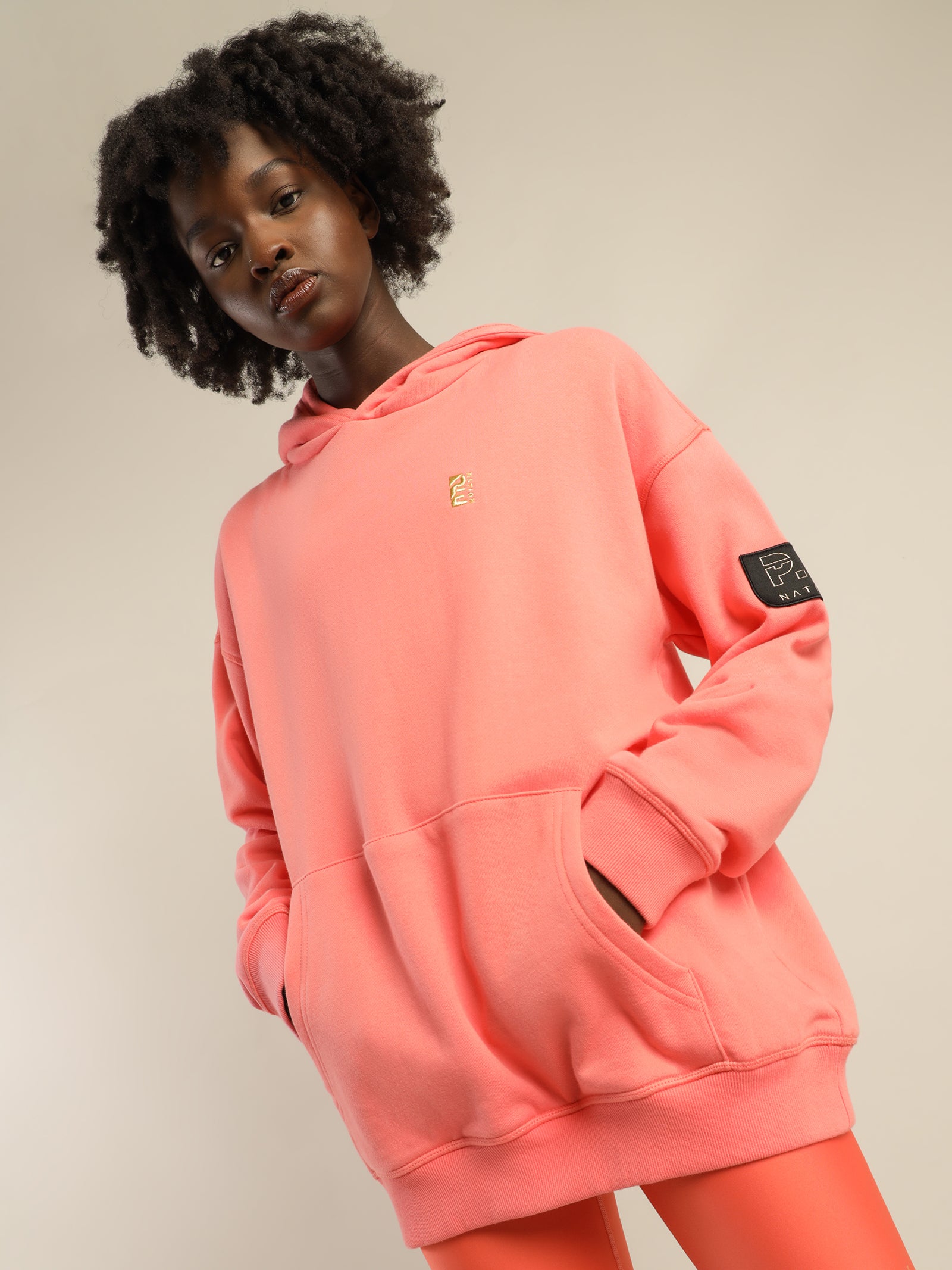 All Around Hoodie in Tropical Pink