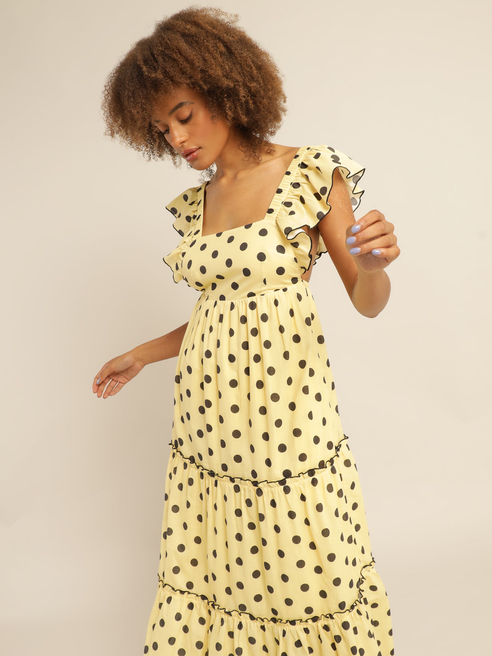 butter yellow maxi dress