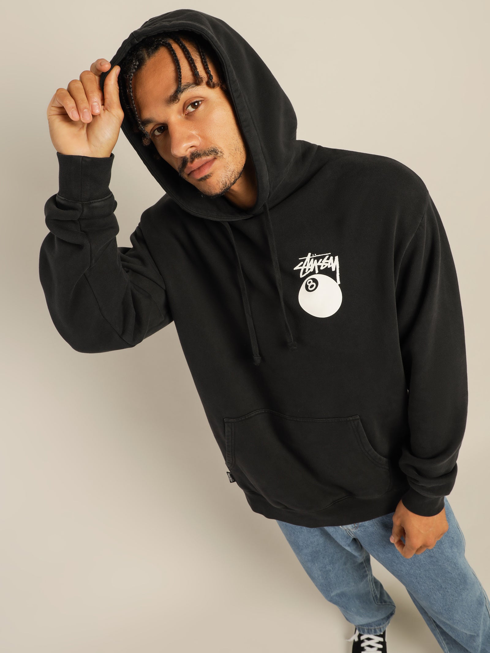 8 Ball 50/50 Hoodie in Black