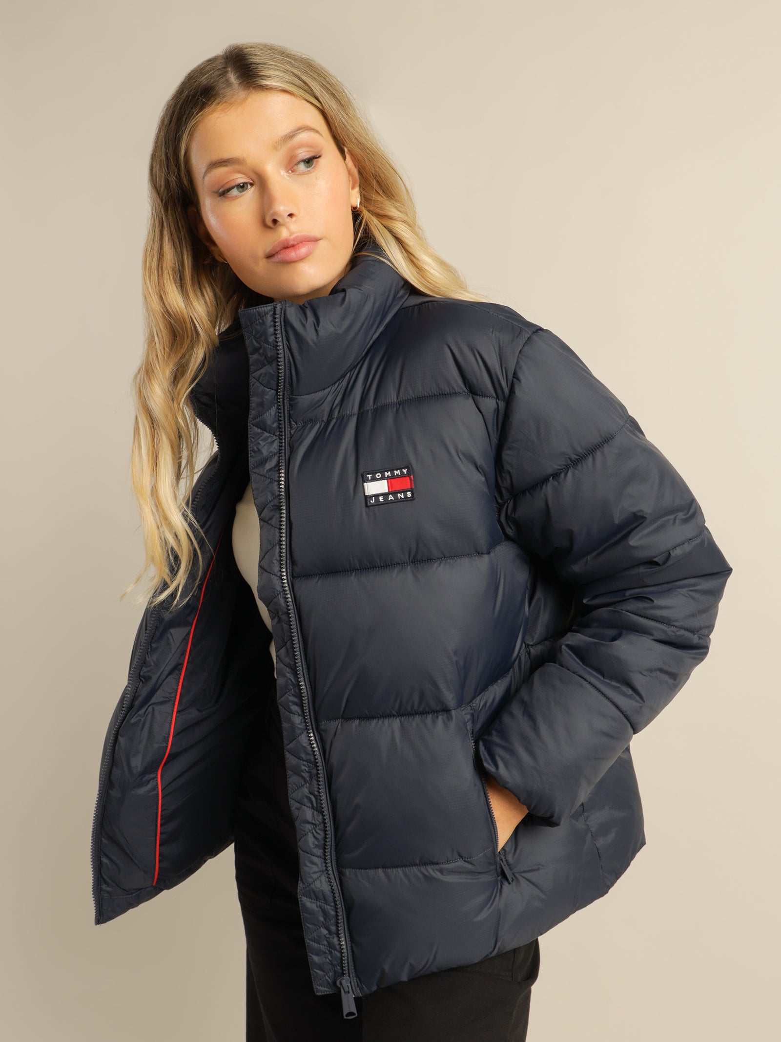 tommy recycled nylon puffer jacket