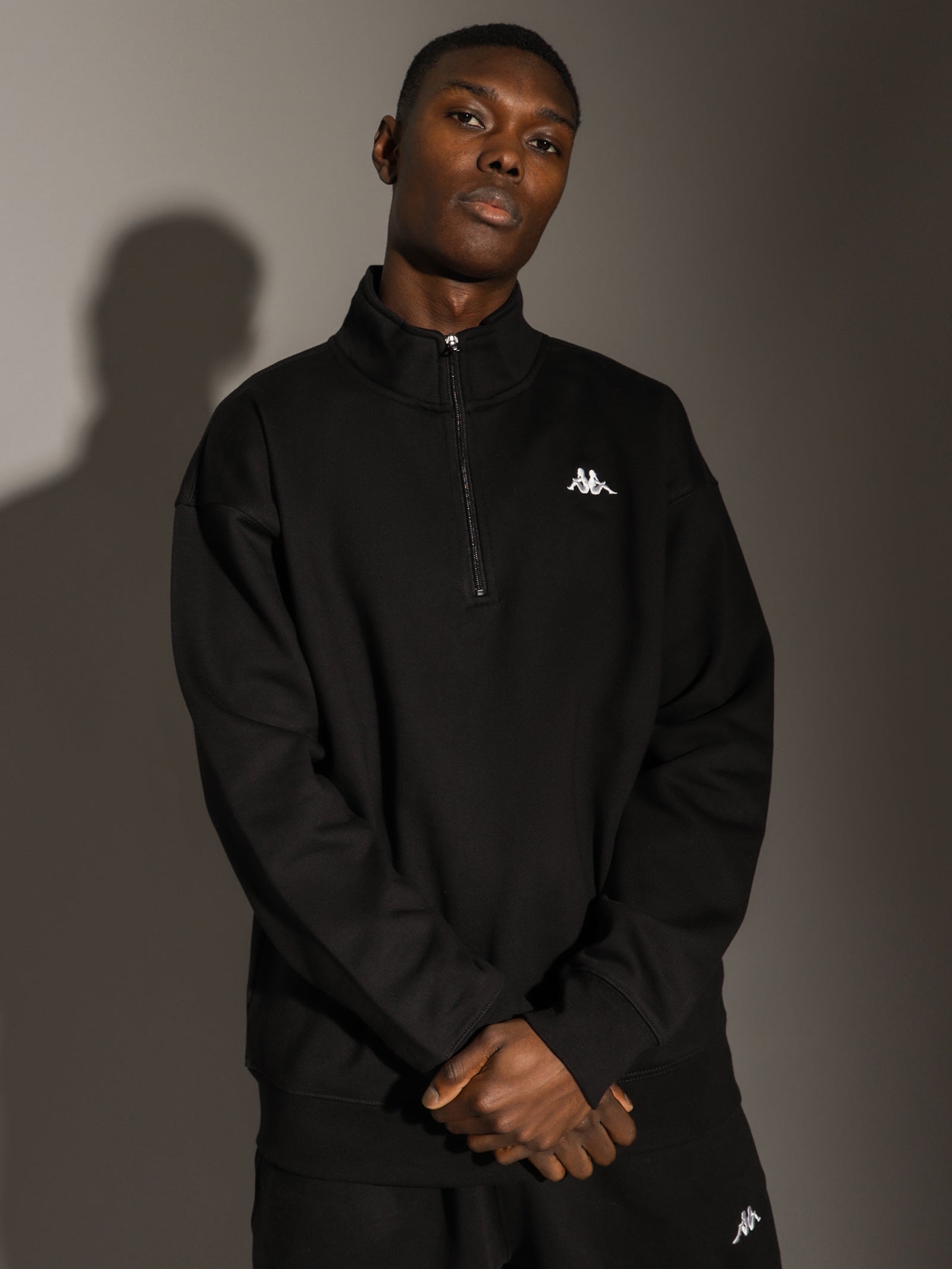 Authentic Sved 1/4 Zip Jumper in Black