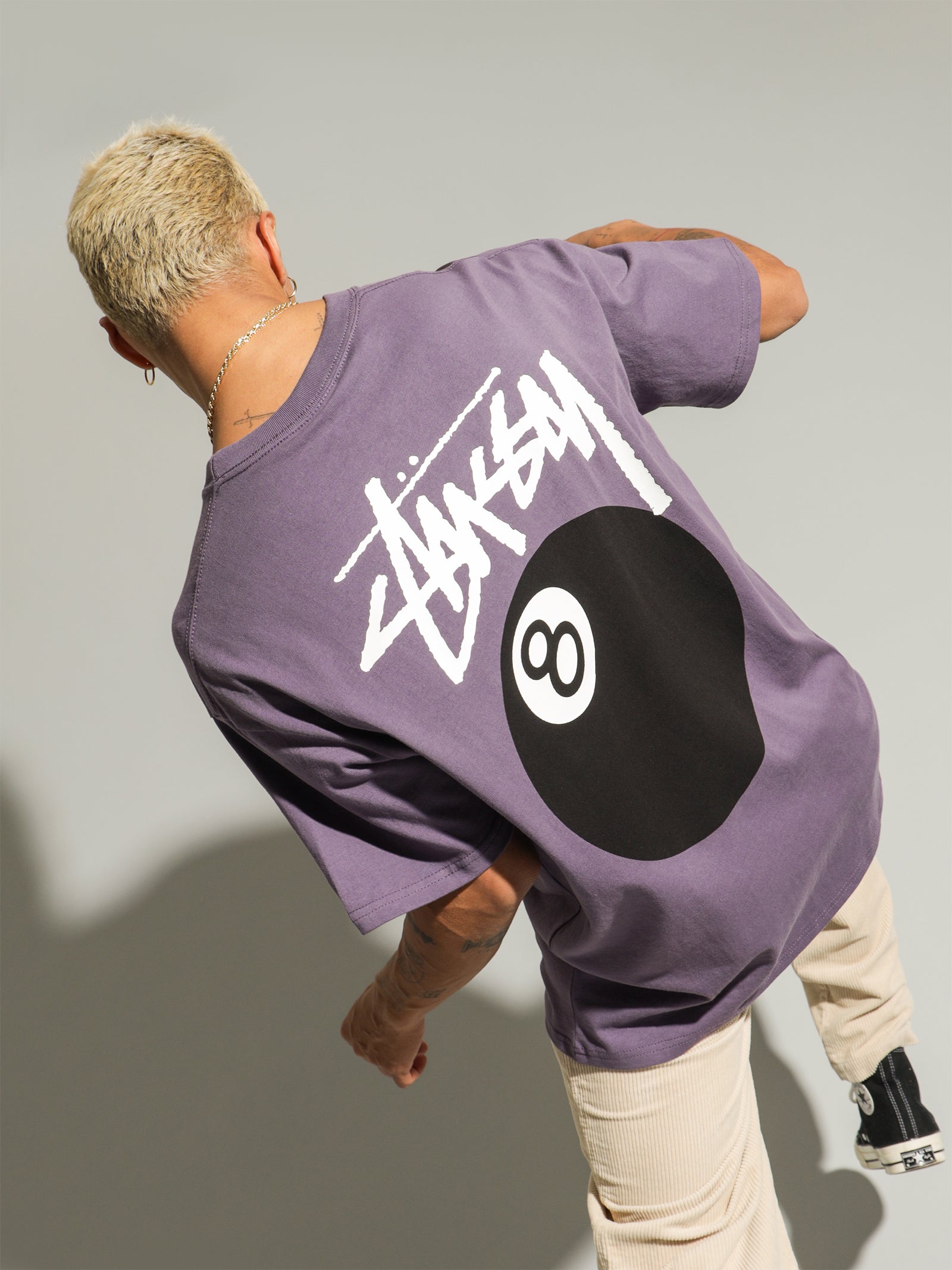 8 Ball Heavyweight T-Shirt in Vintage Grape