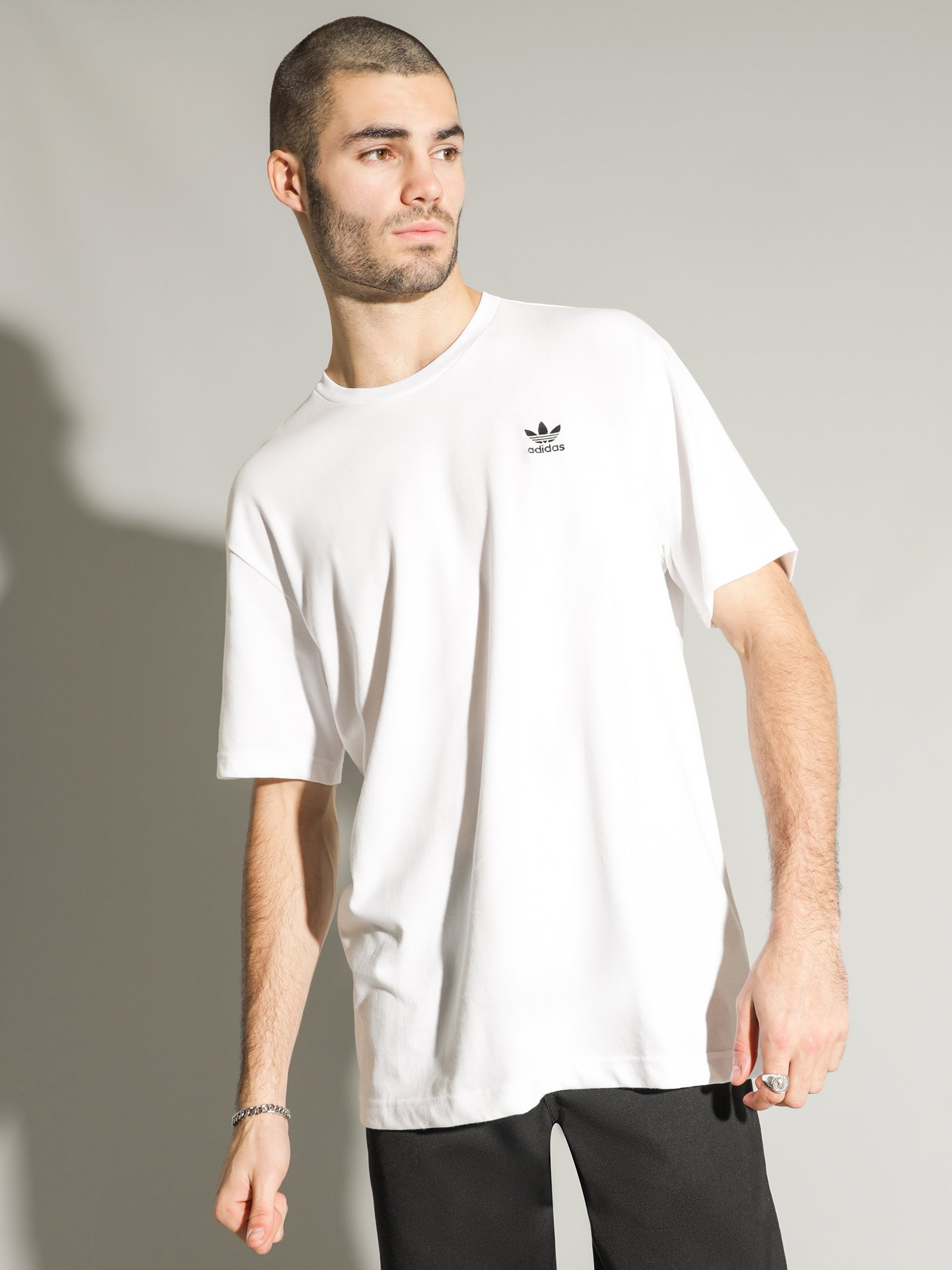 Adicolor Classics Back & Front Trefoil Boxy T-Shirt in White