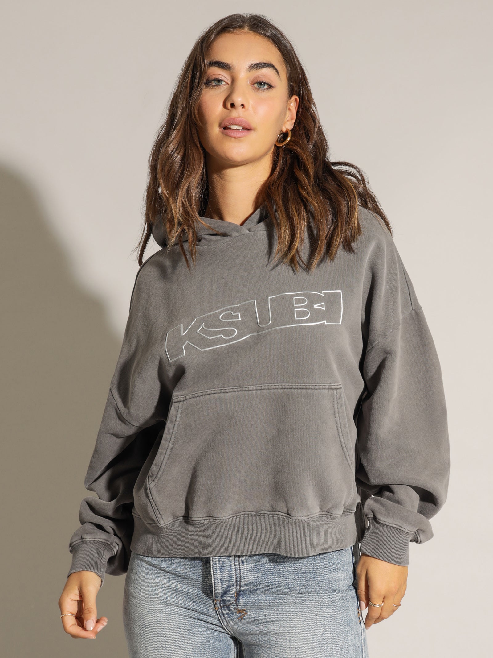 Alloy SOTT Slouch Hoodie in Vintage Grey