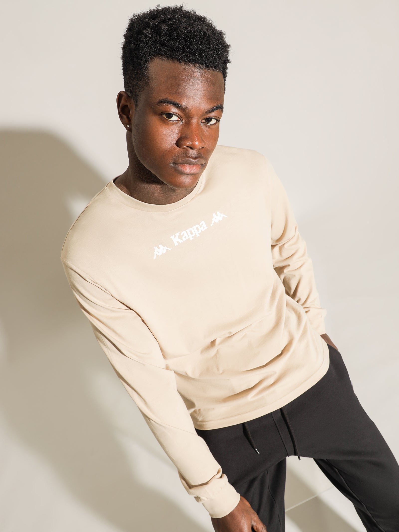 Authentic Sesia Long Sleeve T-Shirt in Beige