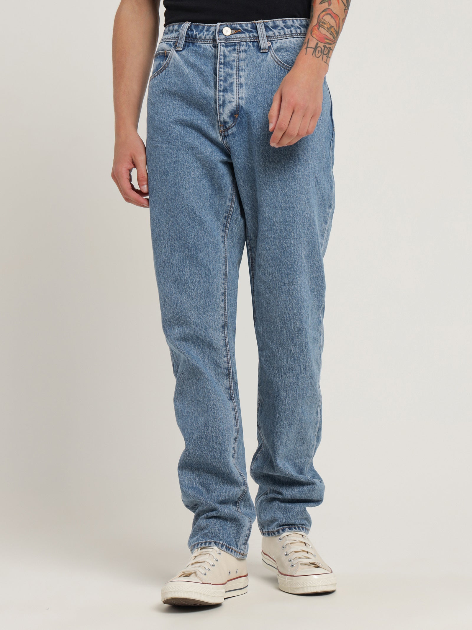 A 90s Relaxed Jeans in Death Disco Blue - Glue Store