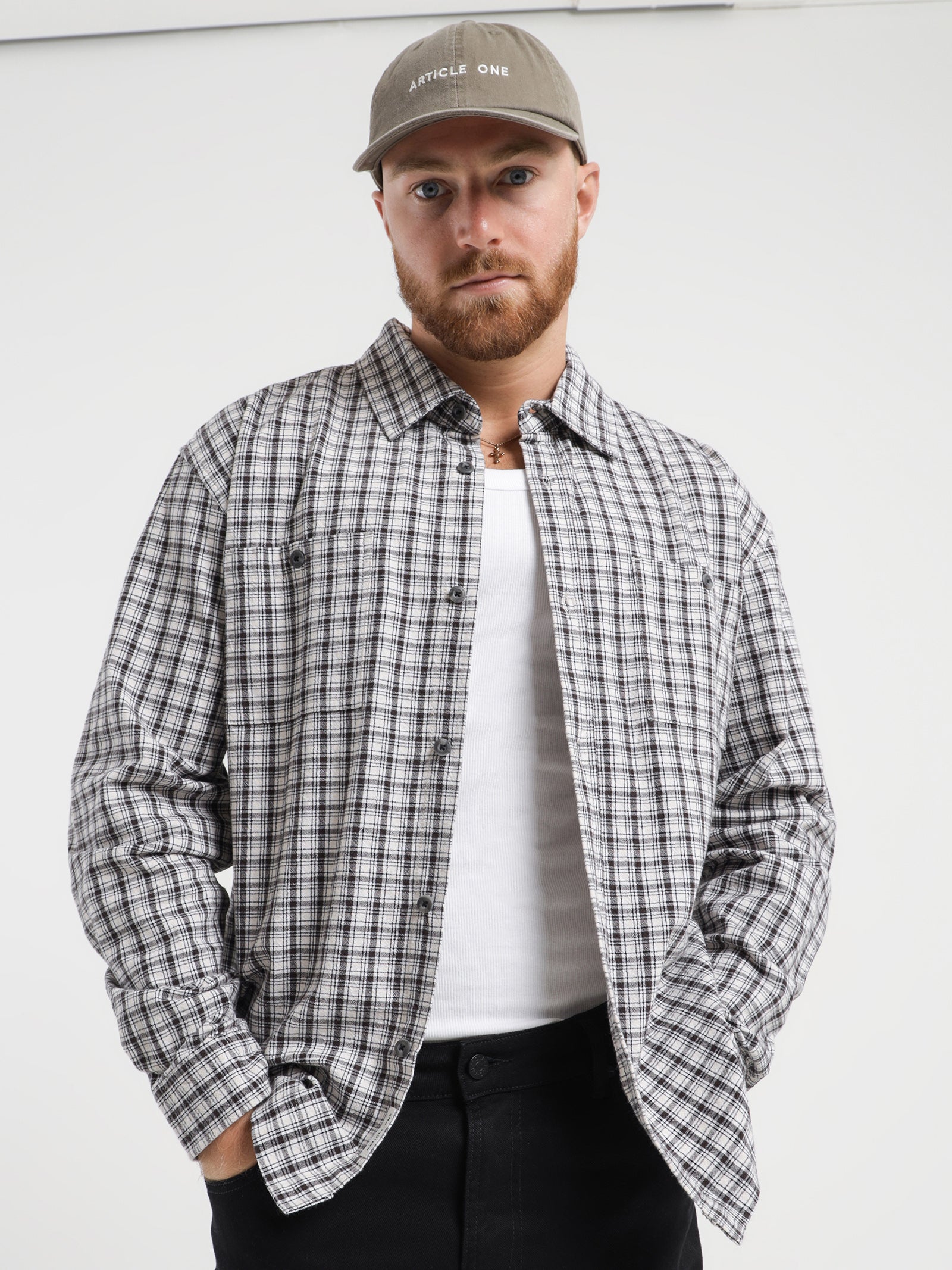 Bailey Long Sleeve Shirt in Bottle Coal Plaid